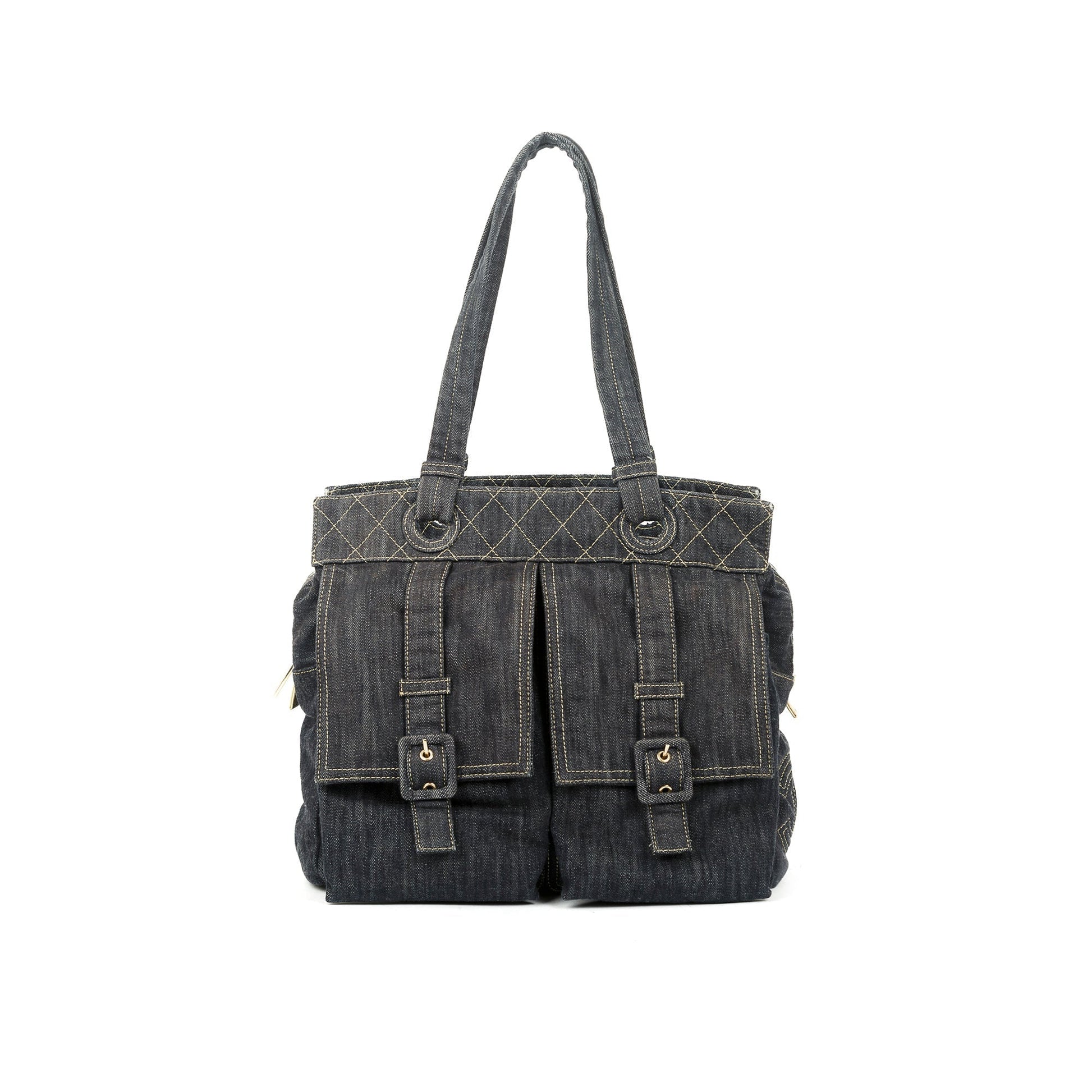 Chanel Denim Front Pocket Travel Bag