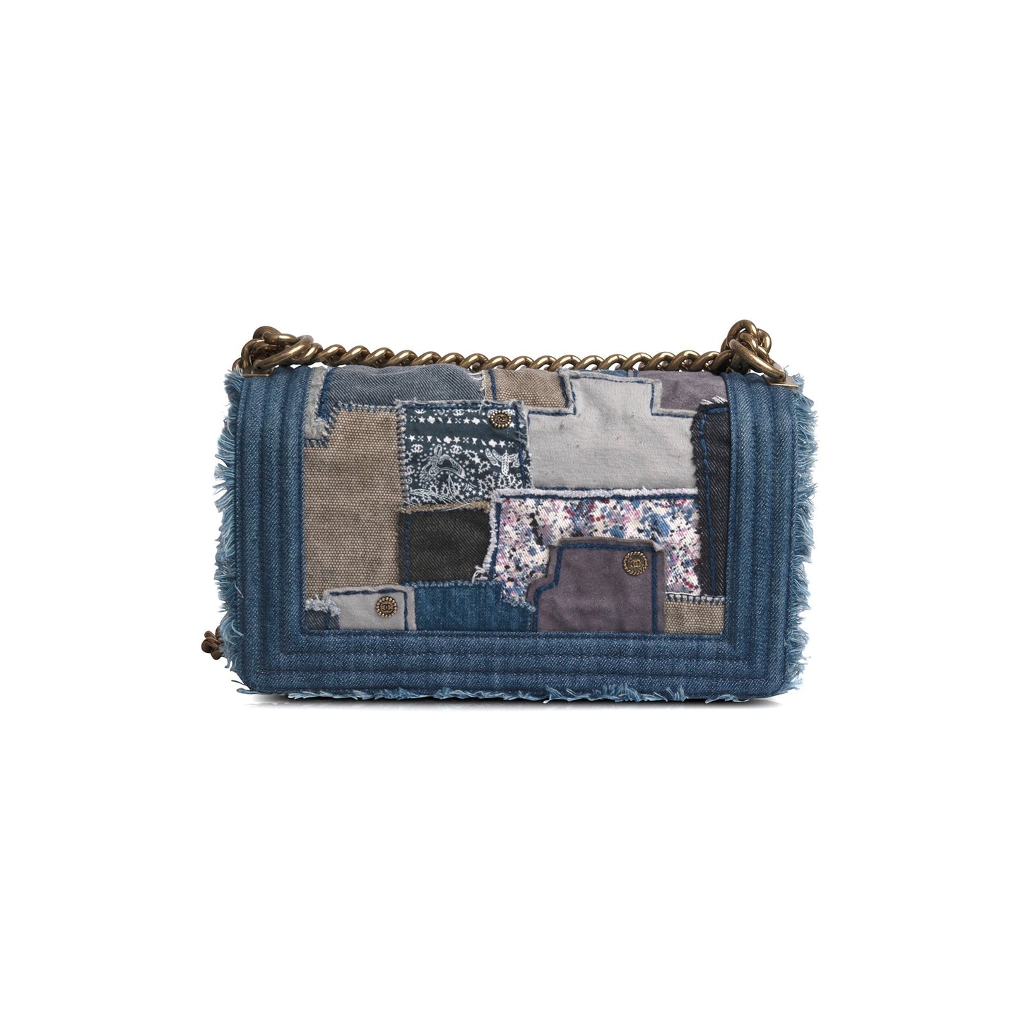 Chanel Denim Patchwork Boy Travel Bag