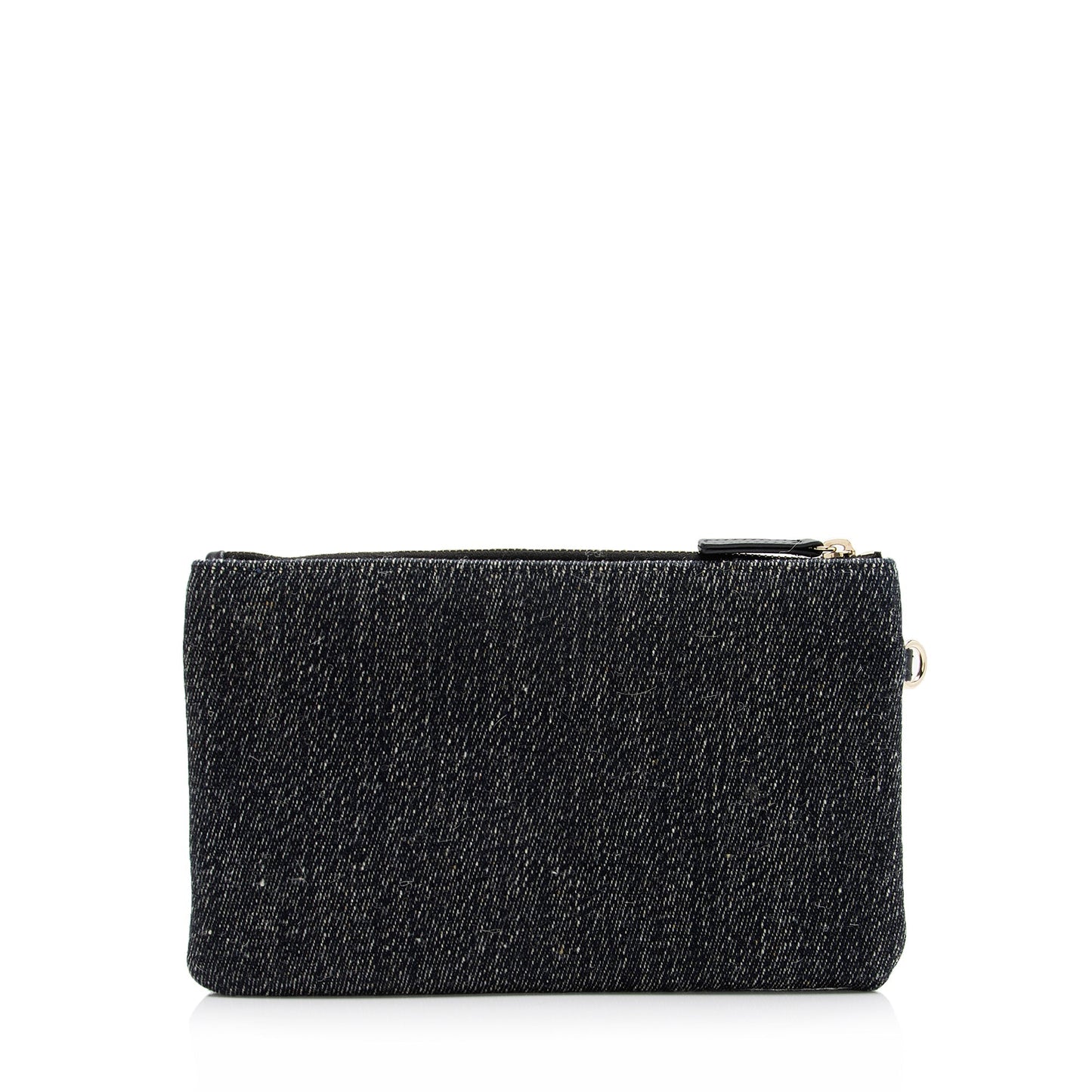 Chanel Denim Pochette SHF Clutch Bag