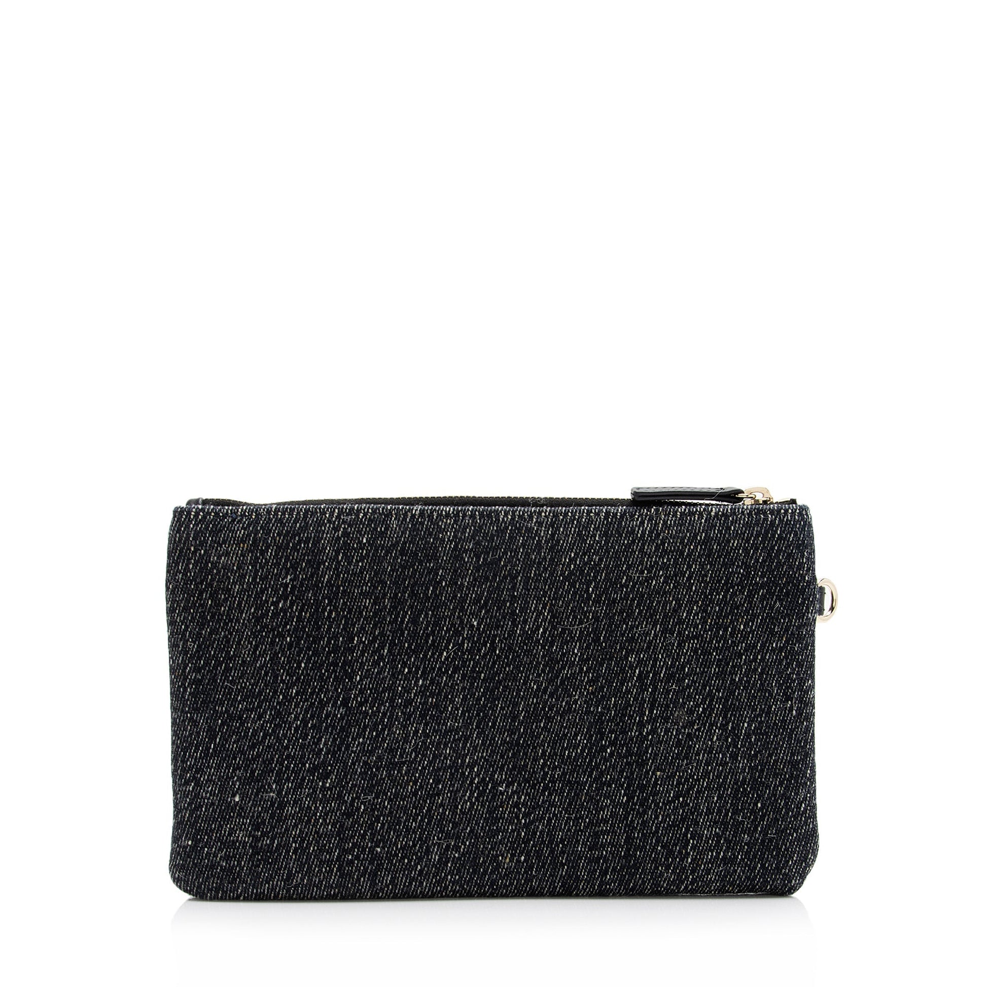 Chanel Denim Pochette SHF Clutch Bag