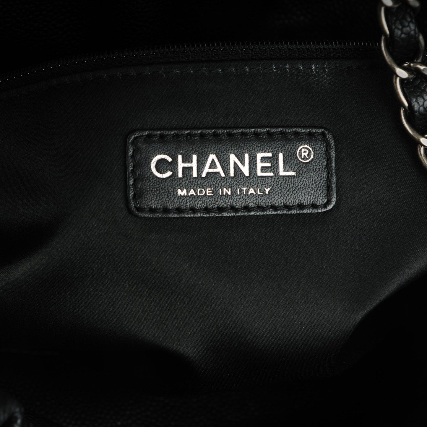 Chanel GLAZED CAVIAR QUILTED ELASTIC Leather Shoulder Bag