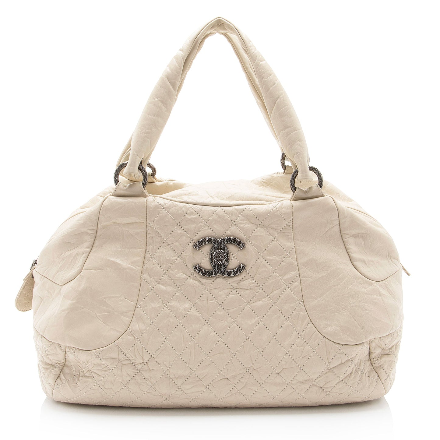 Chanel Distressed Lambskin Coco Rider Bowler SHF-B7H8qF Handbag
