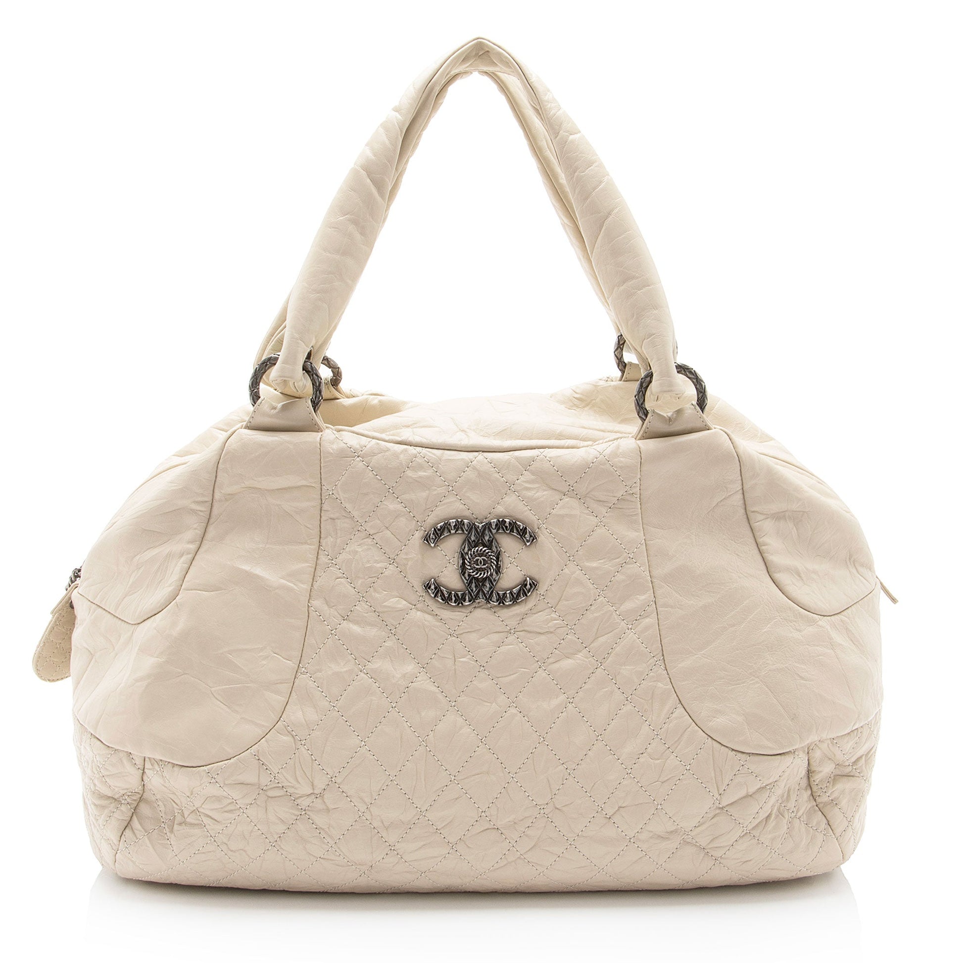 Chanel Distressed Lambskin Coco Rider Bowler SHF-B7H8qF Handbag
