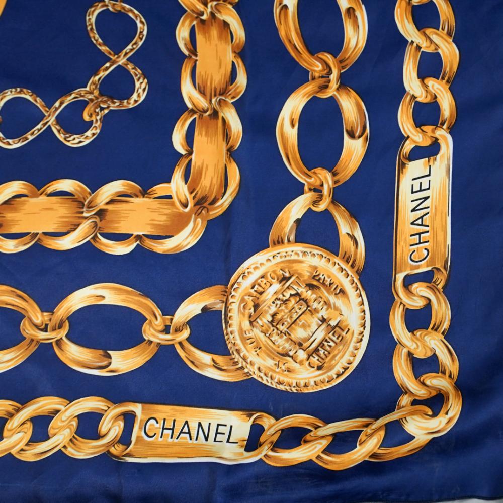 Chanel Euc Rue Cambon Silk Scarf Handbag