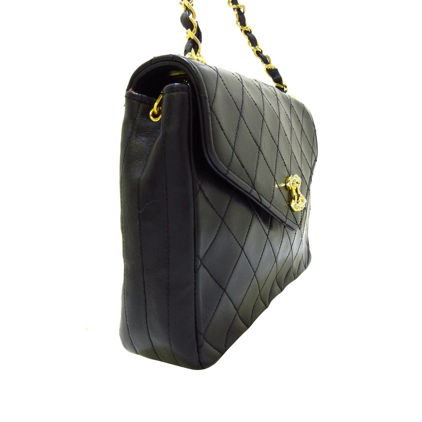 Chanel Embellished Quilted Flap SHG Leather Mini Bag