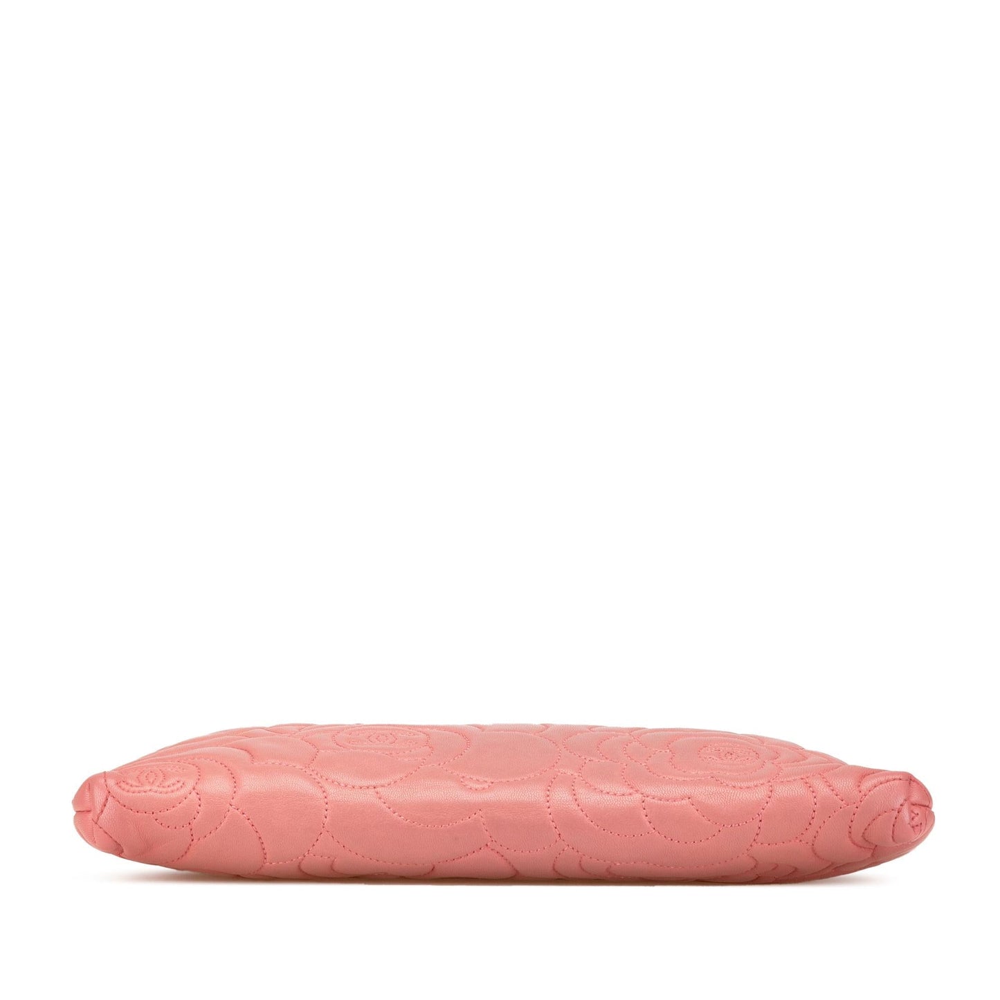 Chanel Embossed Lambskin Camellia Pochette Clutch Bag