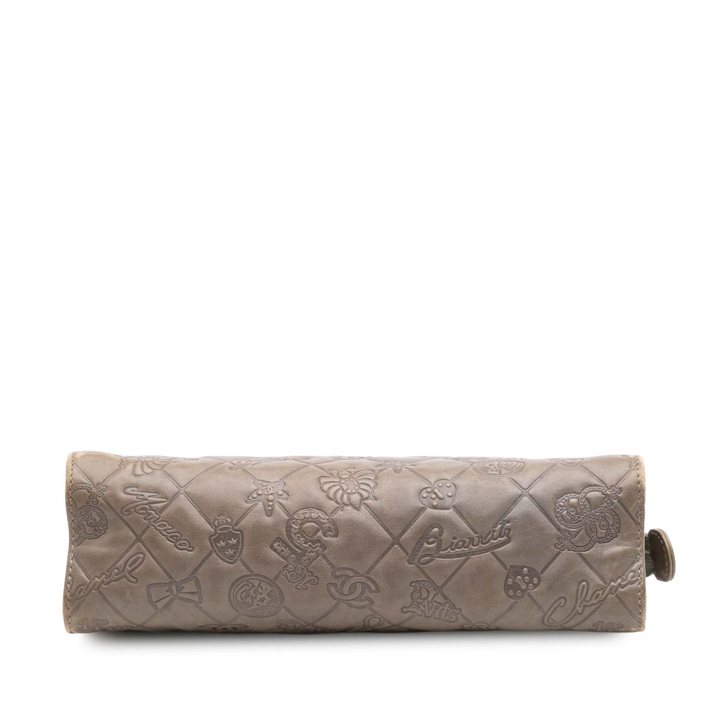 Chanel Embossed Lambskin Lucky Symbols Pochette Clutch Bag