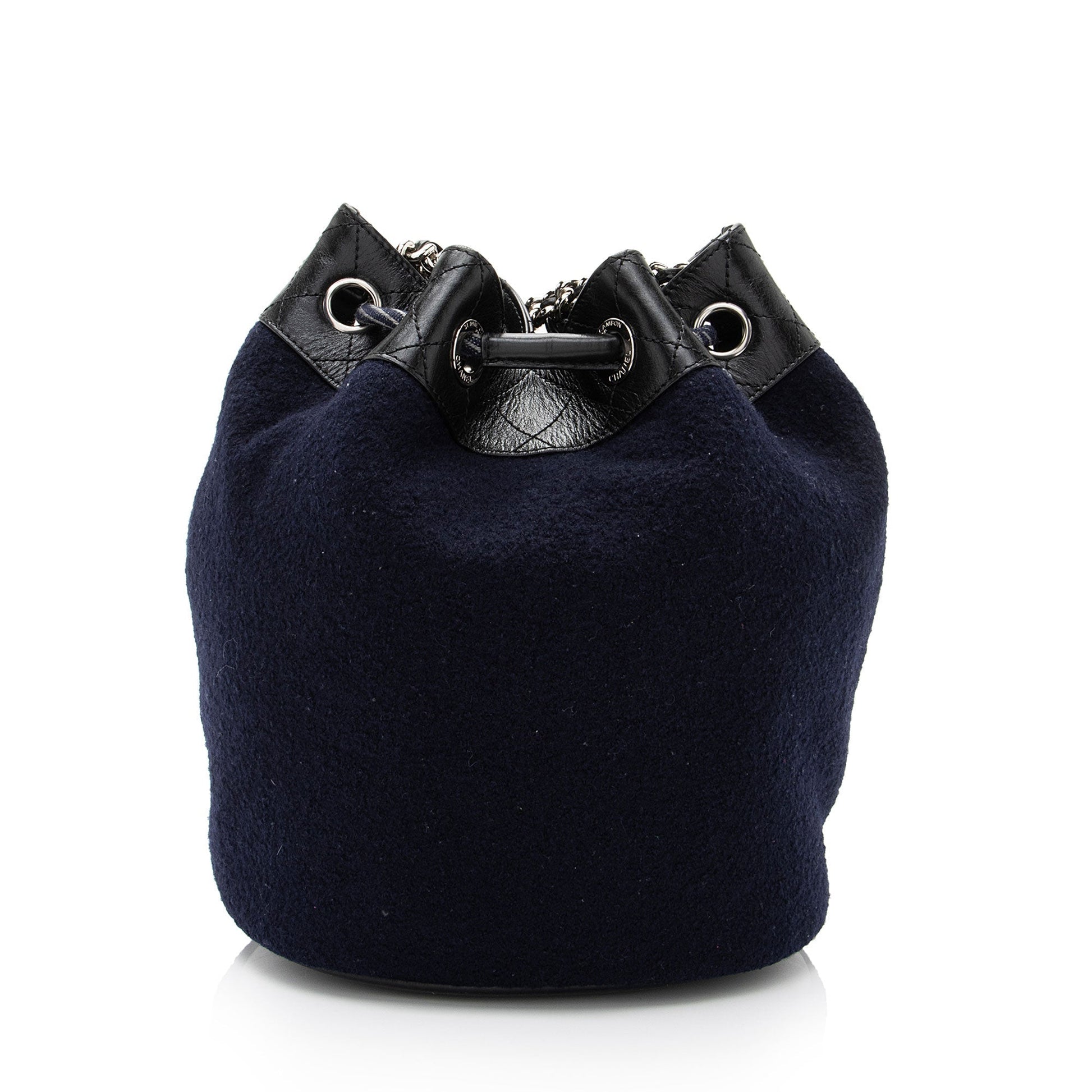 Chanel Embroidered Wool Paris-Hamburg Drawstring Bucket SHF-NGxLpf Jewelry