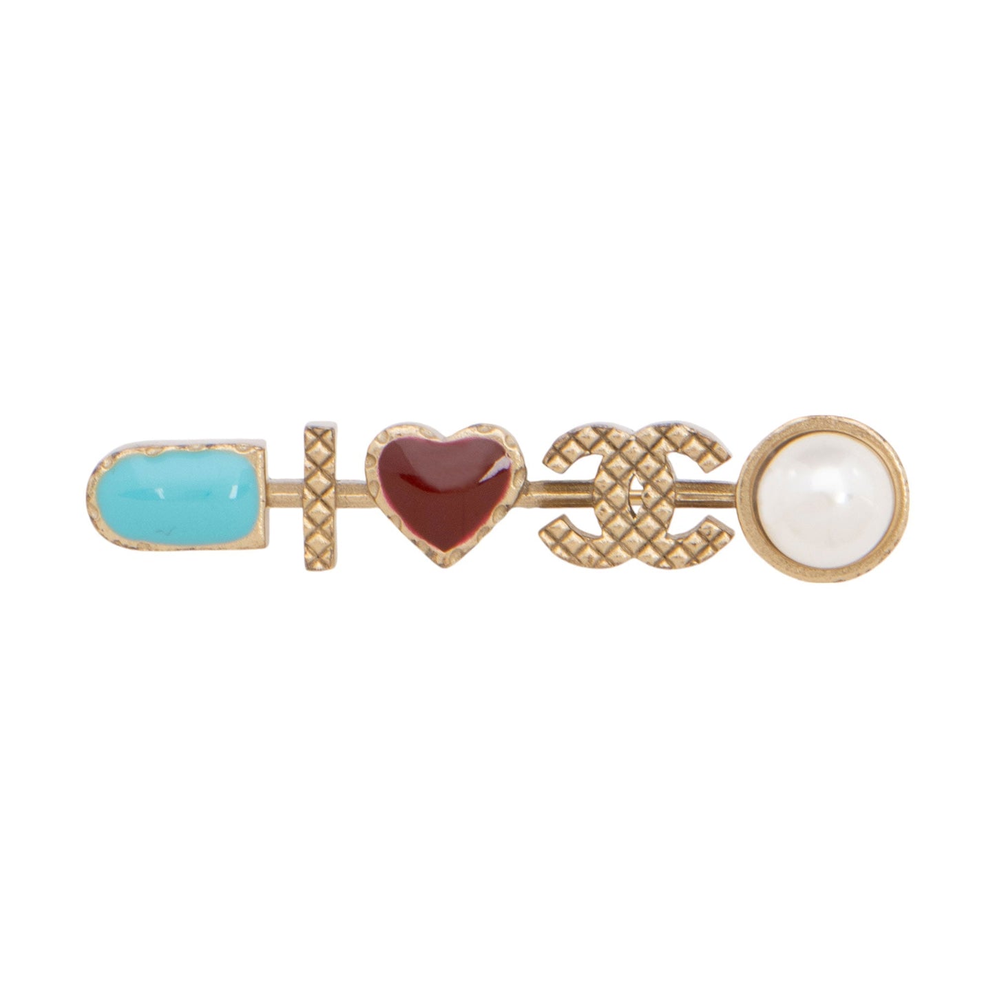 Chanel Enamel Pearl CC Brooch SHF-JrKkba Handbag