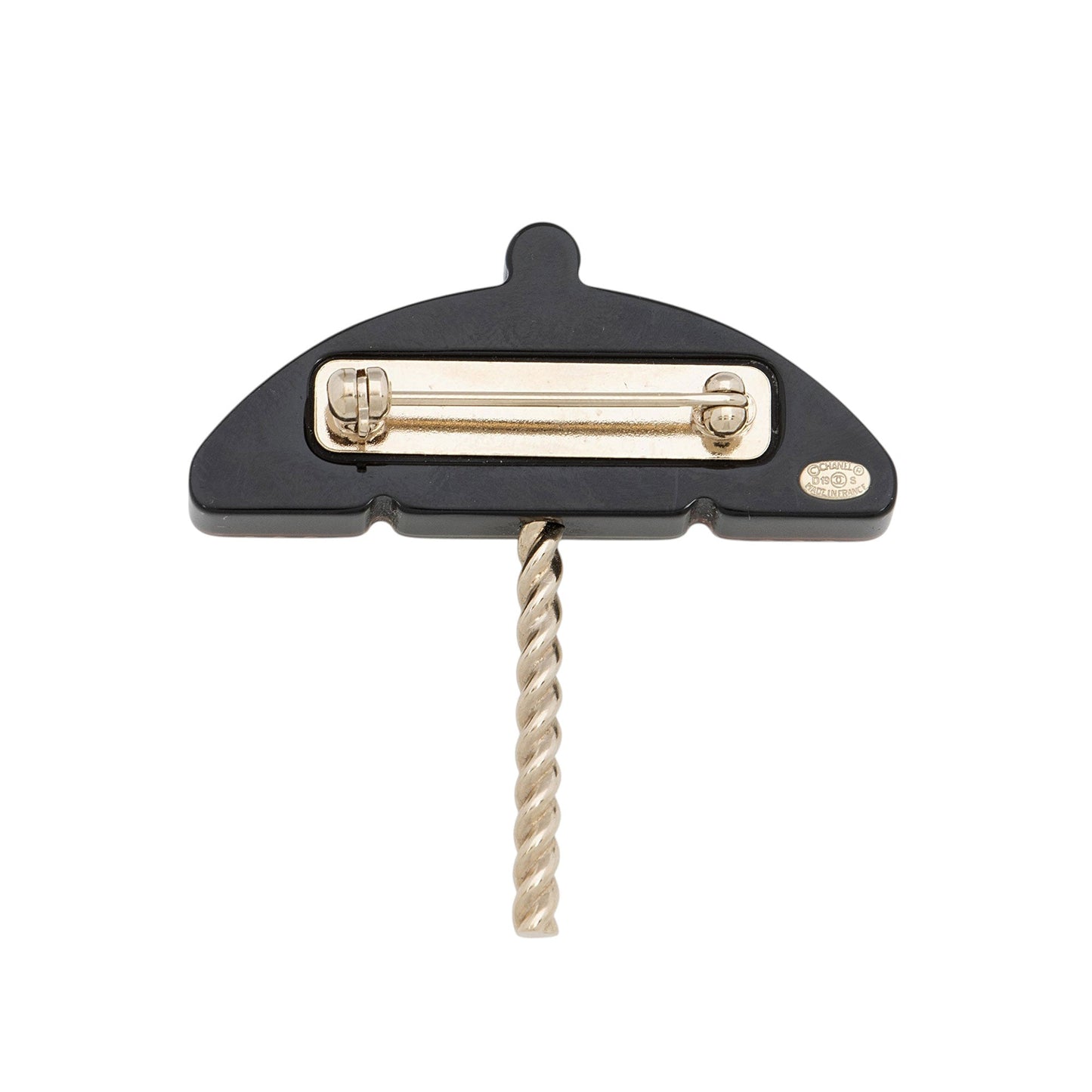 Chanel Enamel Pearl CC Umbrella Brooch Handbag