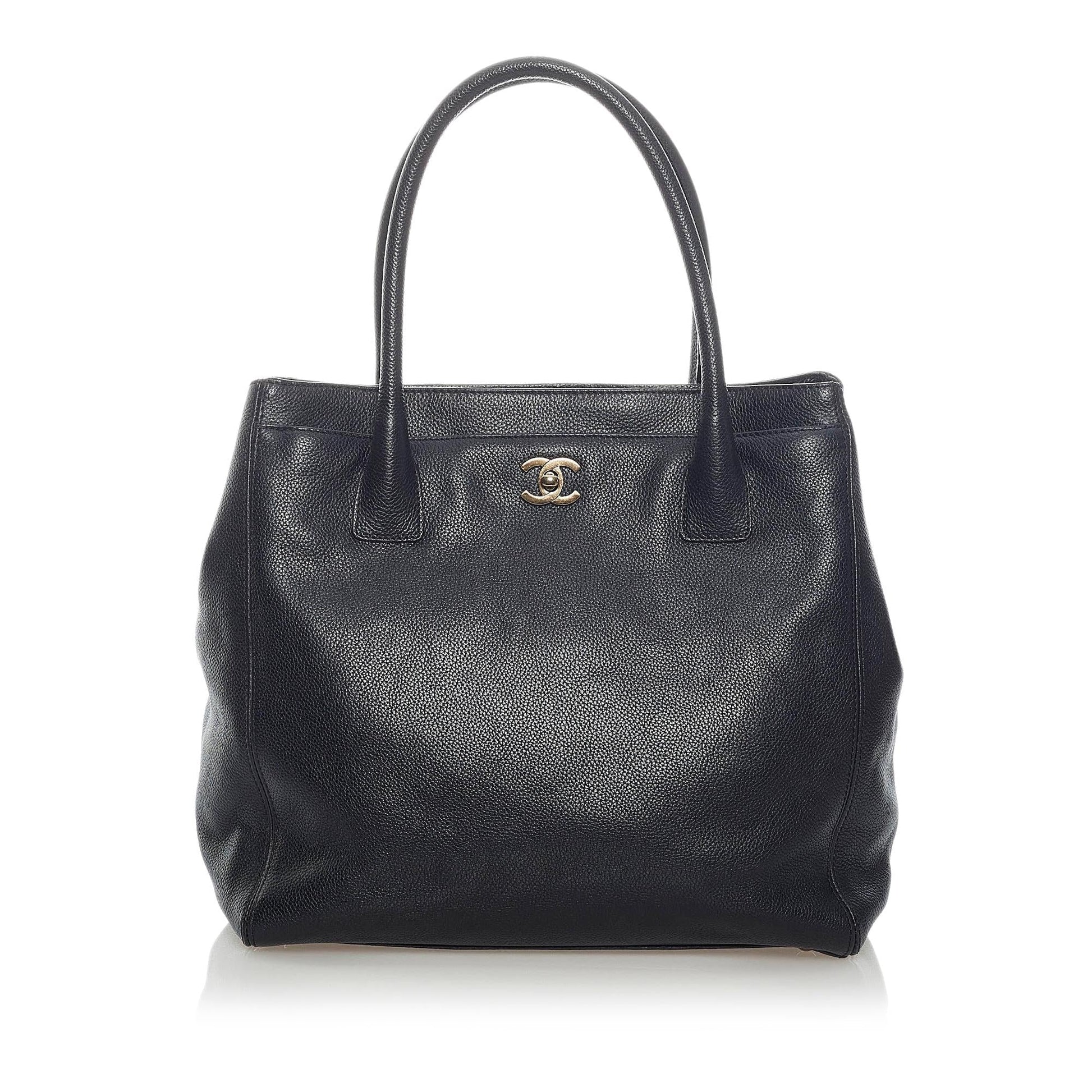 Chanel Executive Cerf SHG Leather Handbag