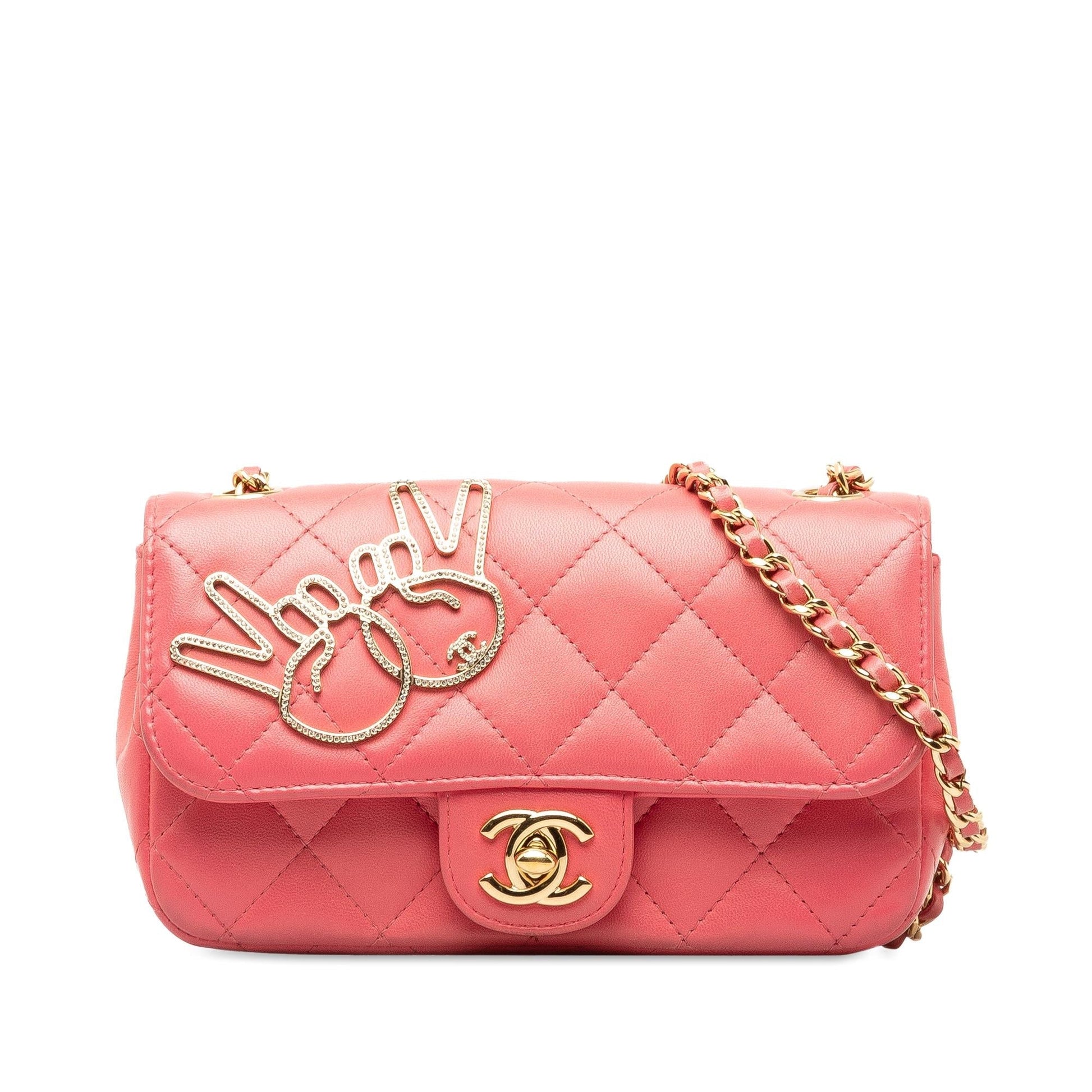 Chanel Extra Lambskin V Victory Flap SHG-la8uiD Mini Bag