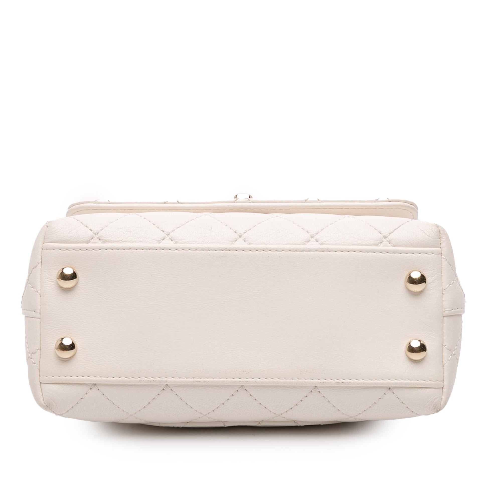 Chanel Extra Quilted Goatskin Rainbow Top Handle Mini Bag