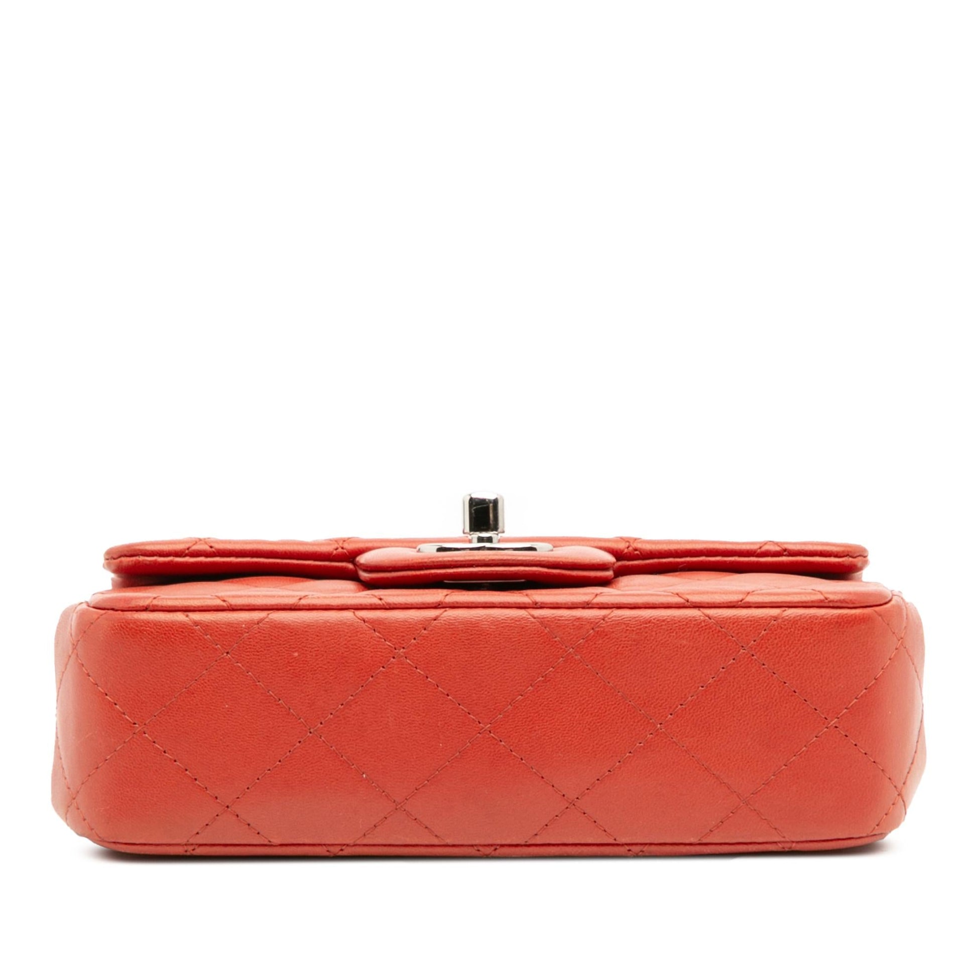 Chanel Extra Rectangular Classic Lambskin Single Flap Mini Bag Flap 1
