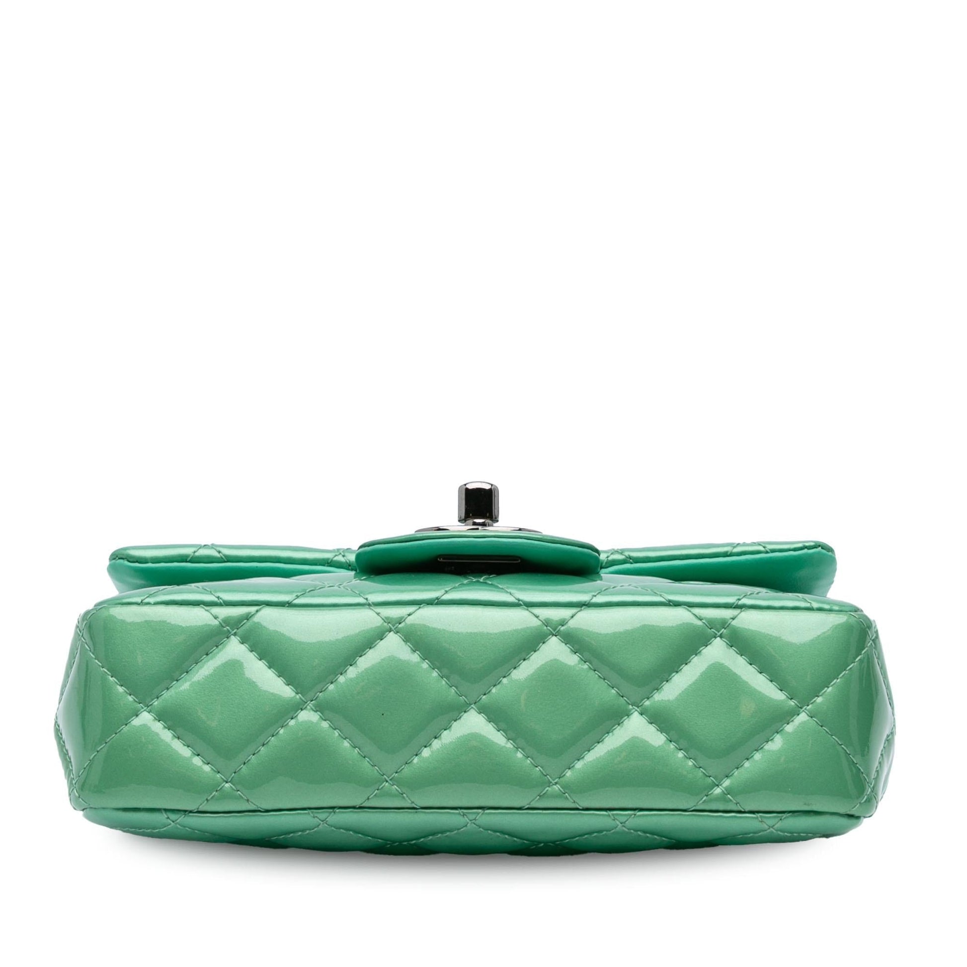Chanel Extra Rectangular Classic Patent Single Flap Mini Bag