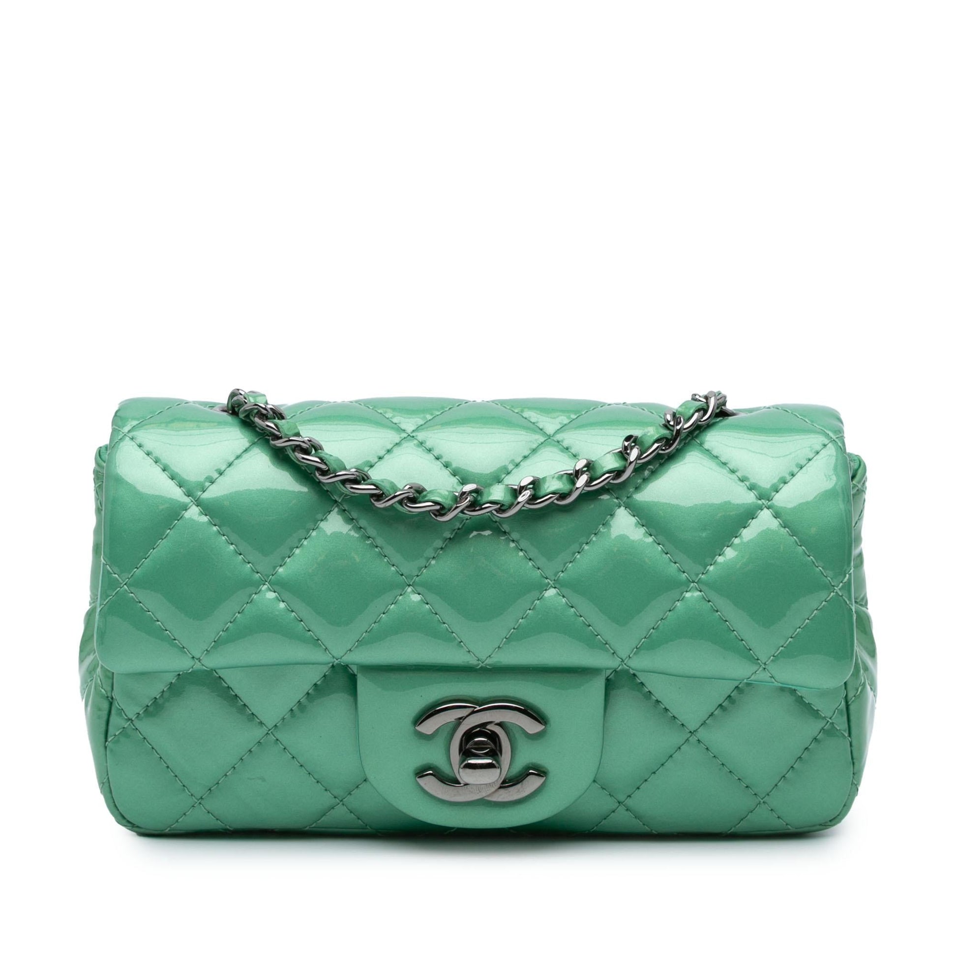 Chanel Extra Rectangular Classic Patent Single Flap Mini Bag