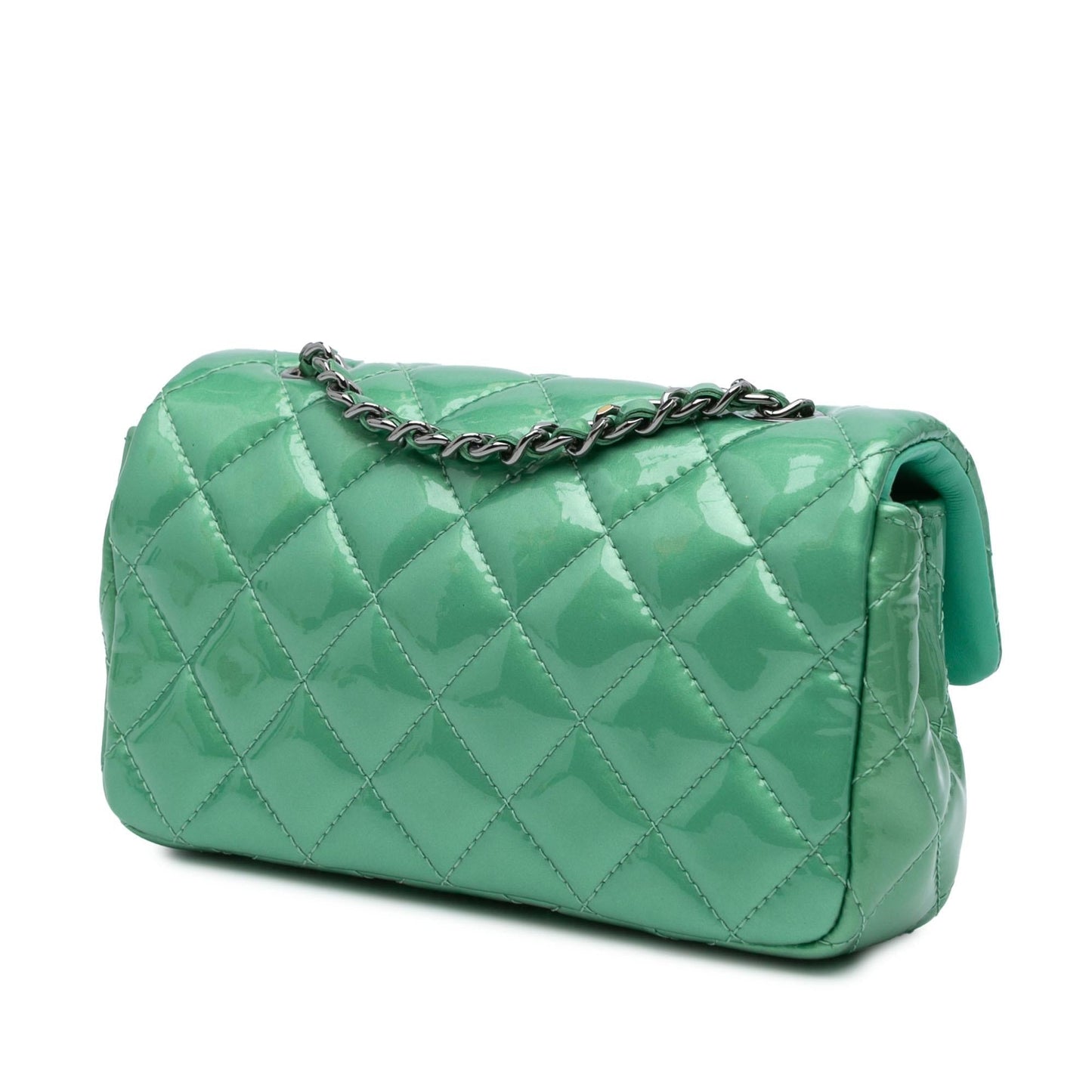Chanel Extra Rectangular Classic Patent Single Flap Mini Bag