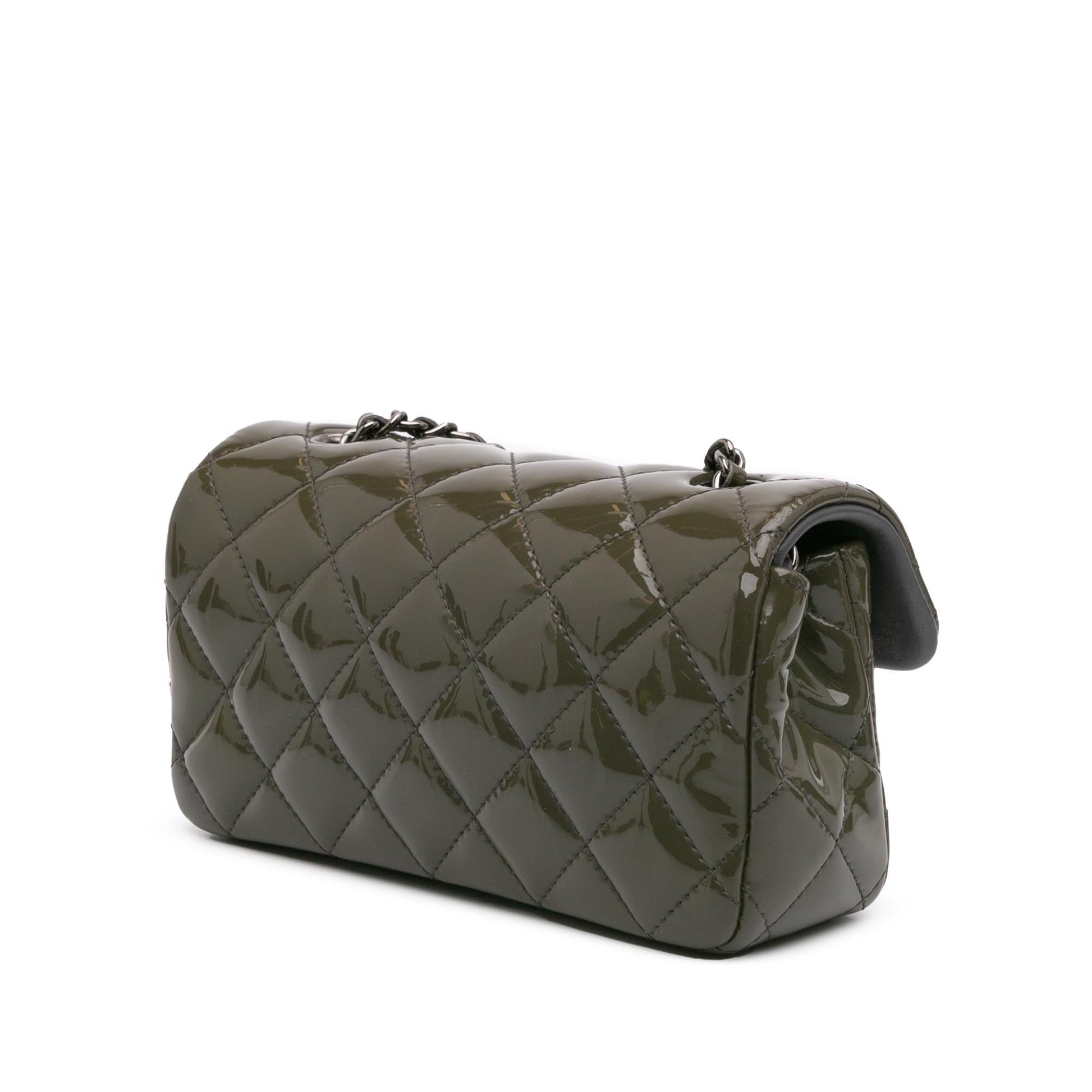 Chanel Extra Rectangular Classic Patent Single Flap Mini Bag Flap 1