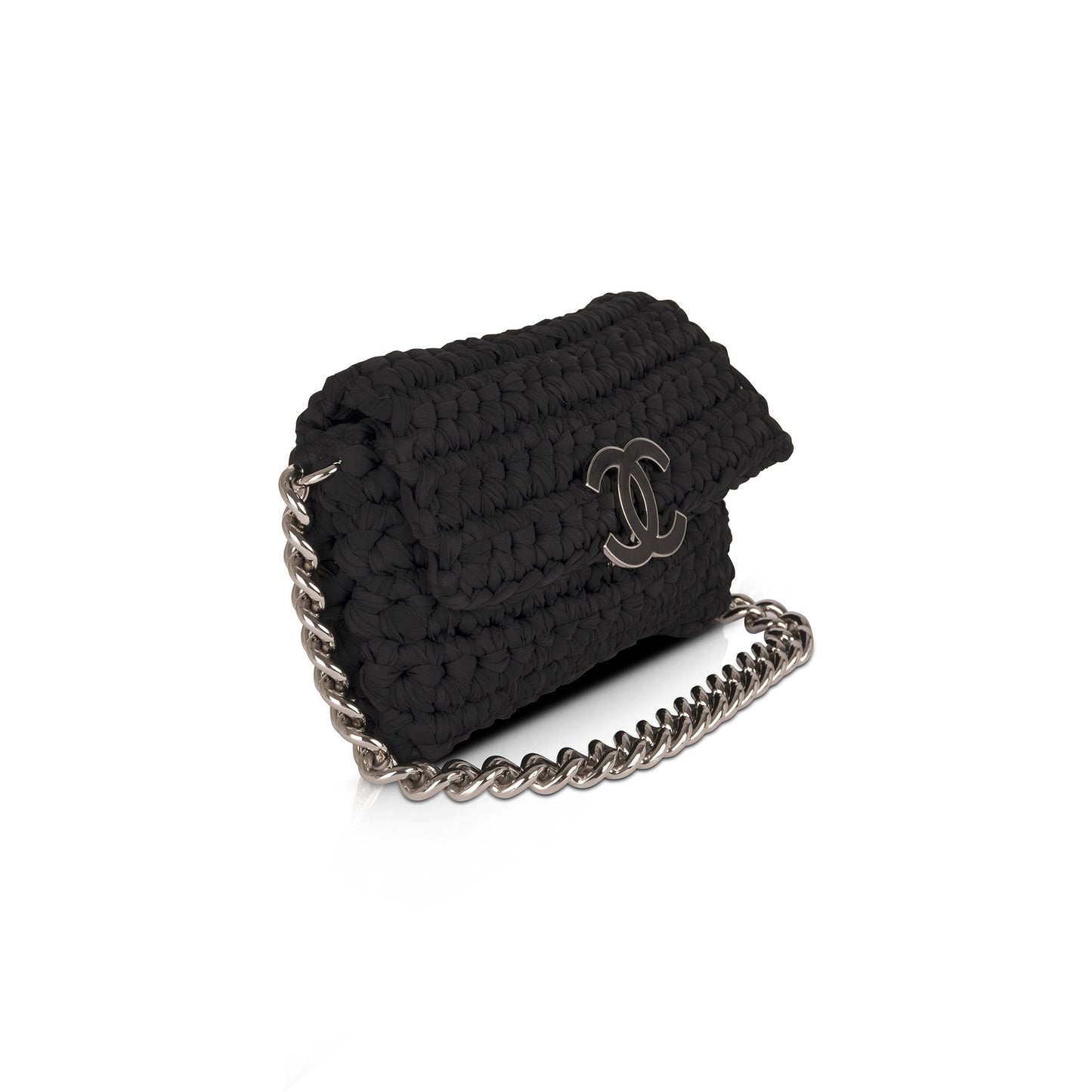 Chanel Fancy Crochet Flap Travel Bag
