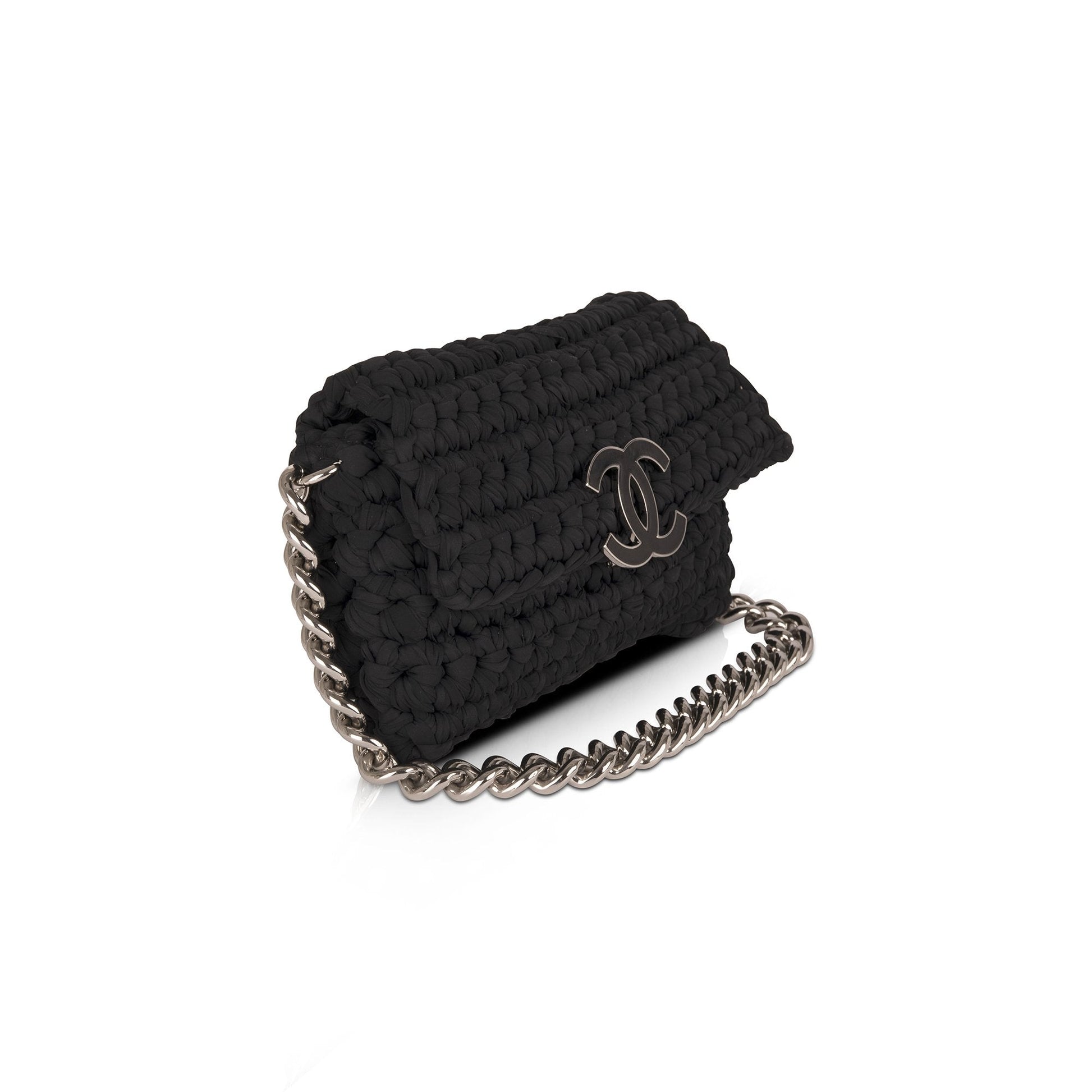 Chanel Fancy Crochet Flap Travel Bag