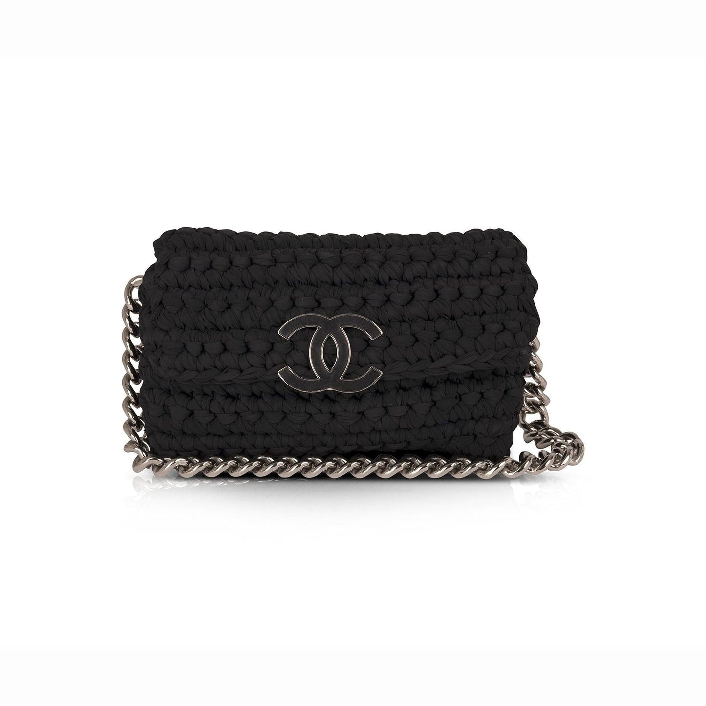 Chanel Fancy Crochet Flap Travel Bag