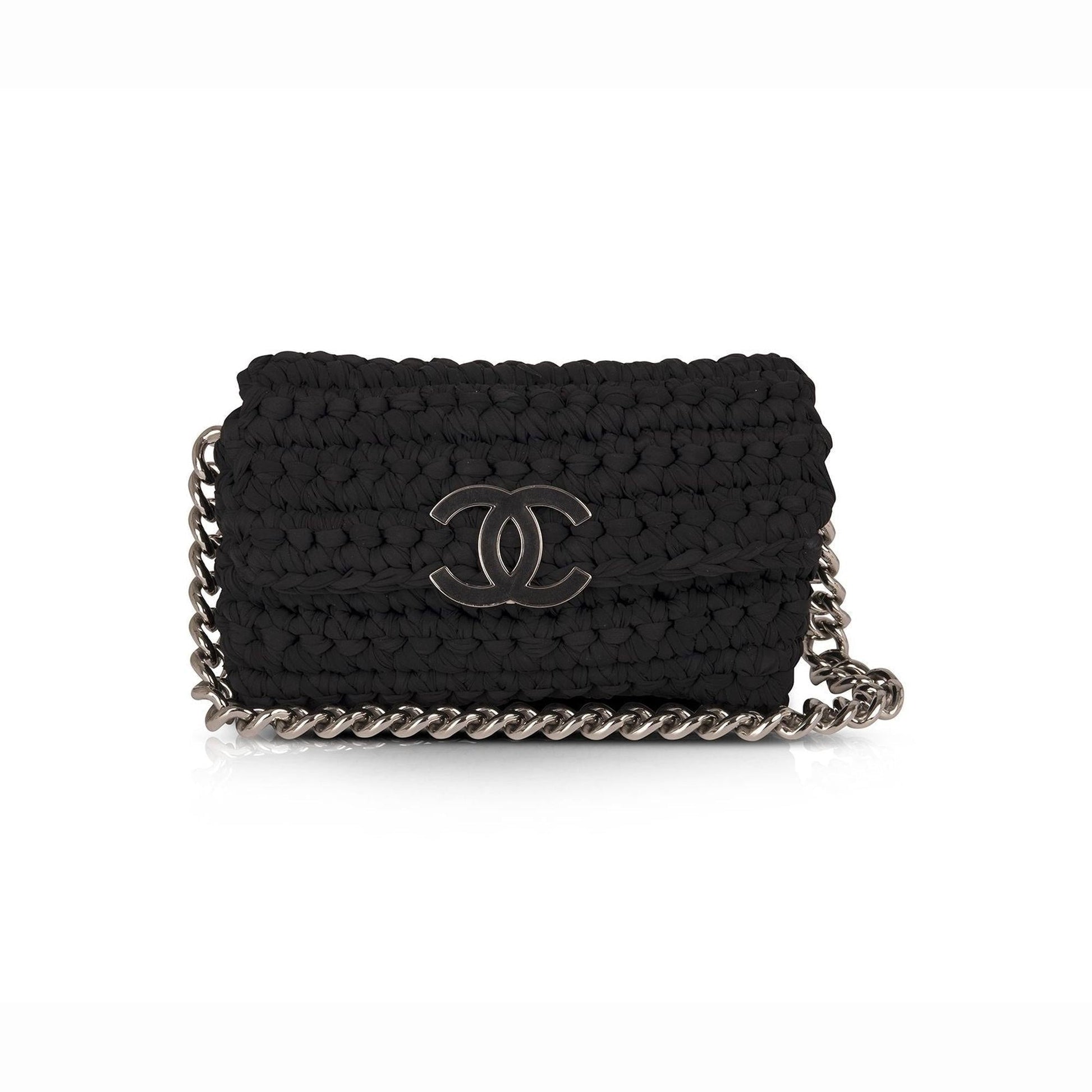 Chanel Fancy Crochet Flap Travel Bag