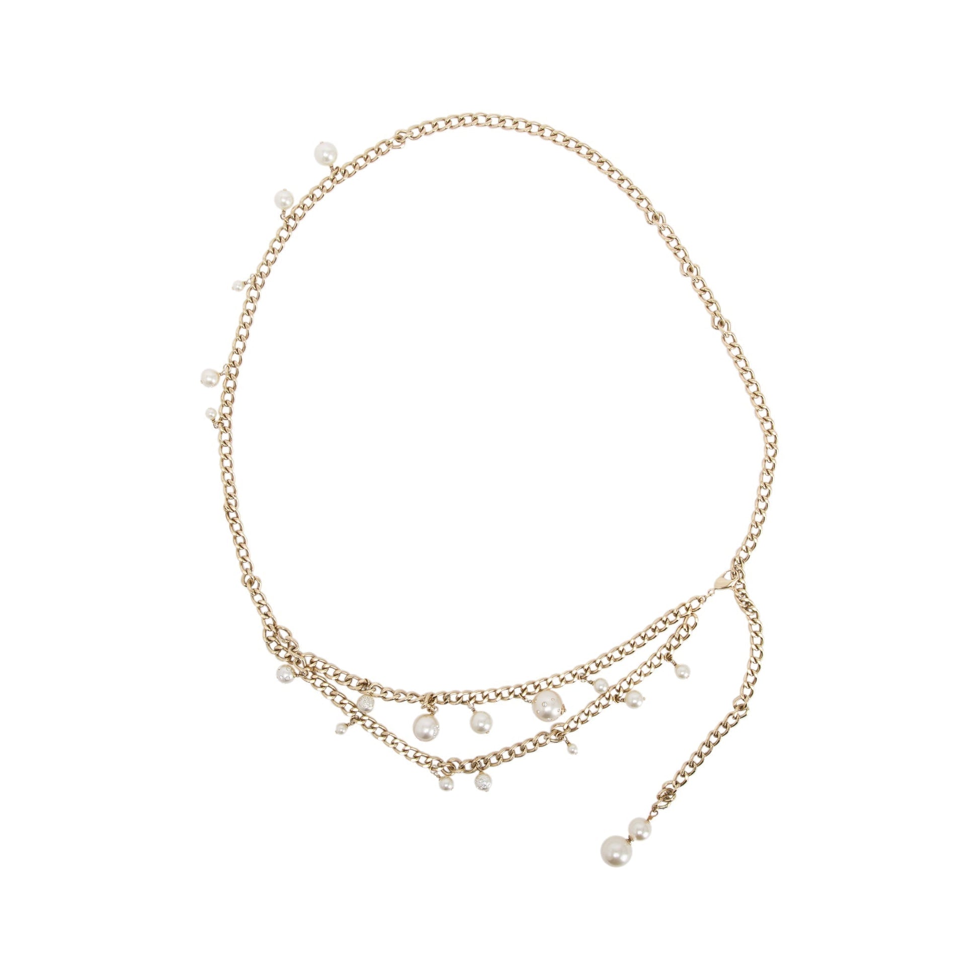 Chanel Faux Pearl & Strass -Link Belt