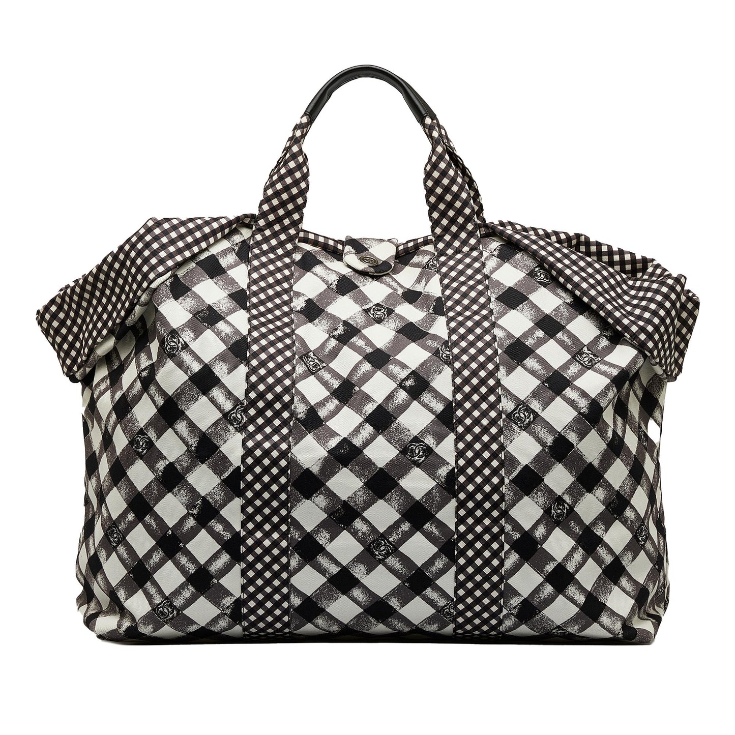 Chanel Gingham XXL SHG-FDvtAx Tote Bag