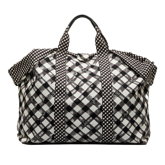 Chanel Gingham XXL SHG-FDvtAx Tote Bag