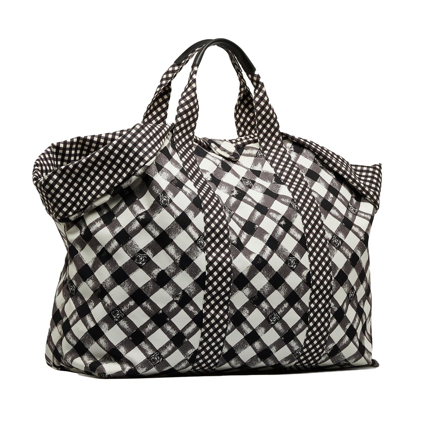 Chanel Gingham XXL SHG-FDvtAx Tote Bag