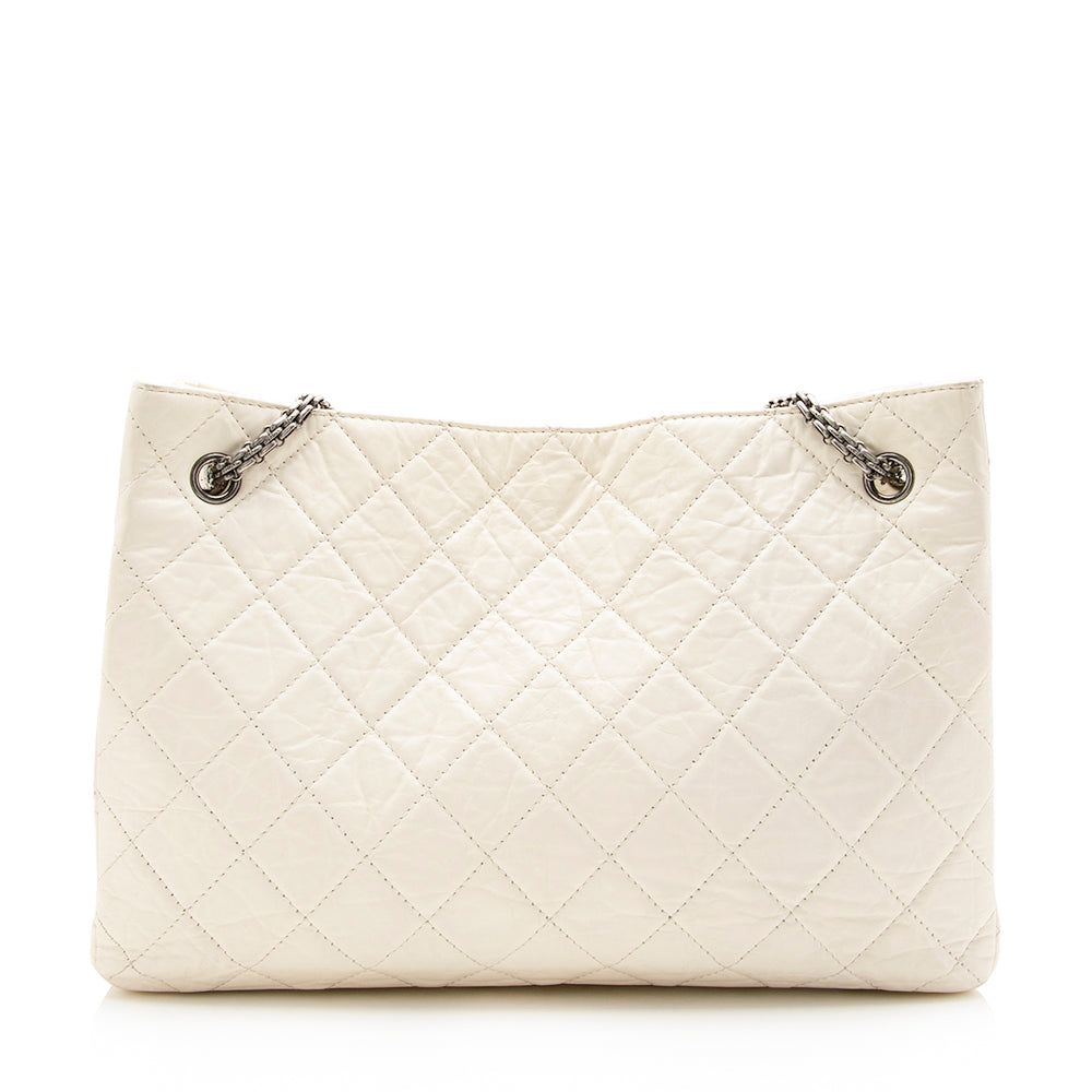 Chanel Glazed Calfskin 2.55 Reissue Shopping SHF Tote Bag