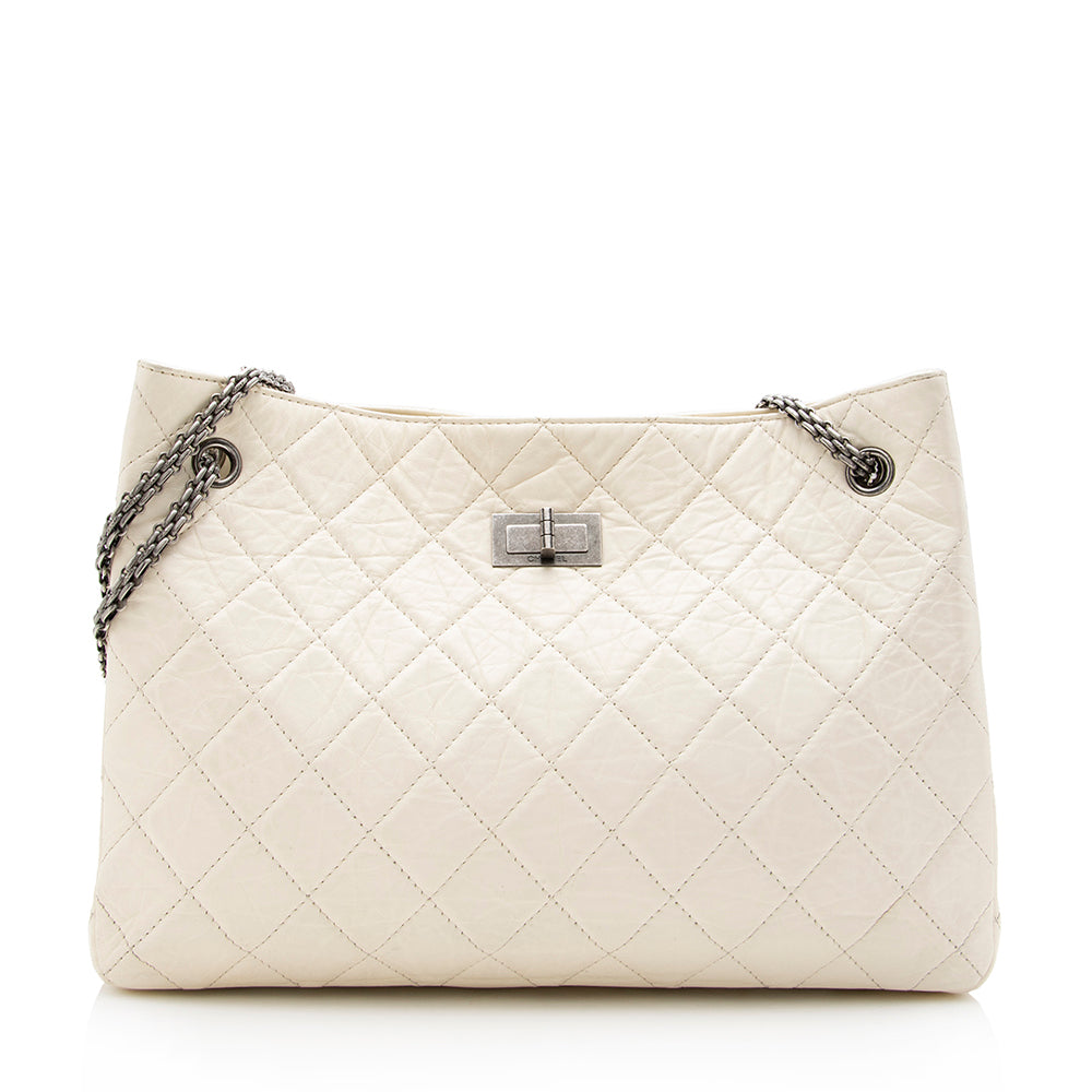 Chanel Glazed Calfskin 2.55 Reissue Shopping SHF Tote Bag