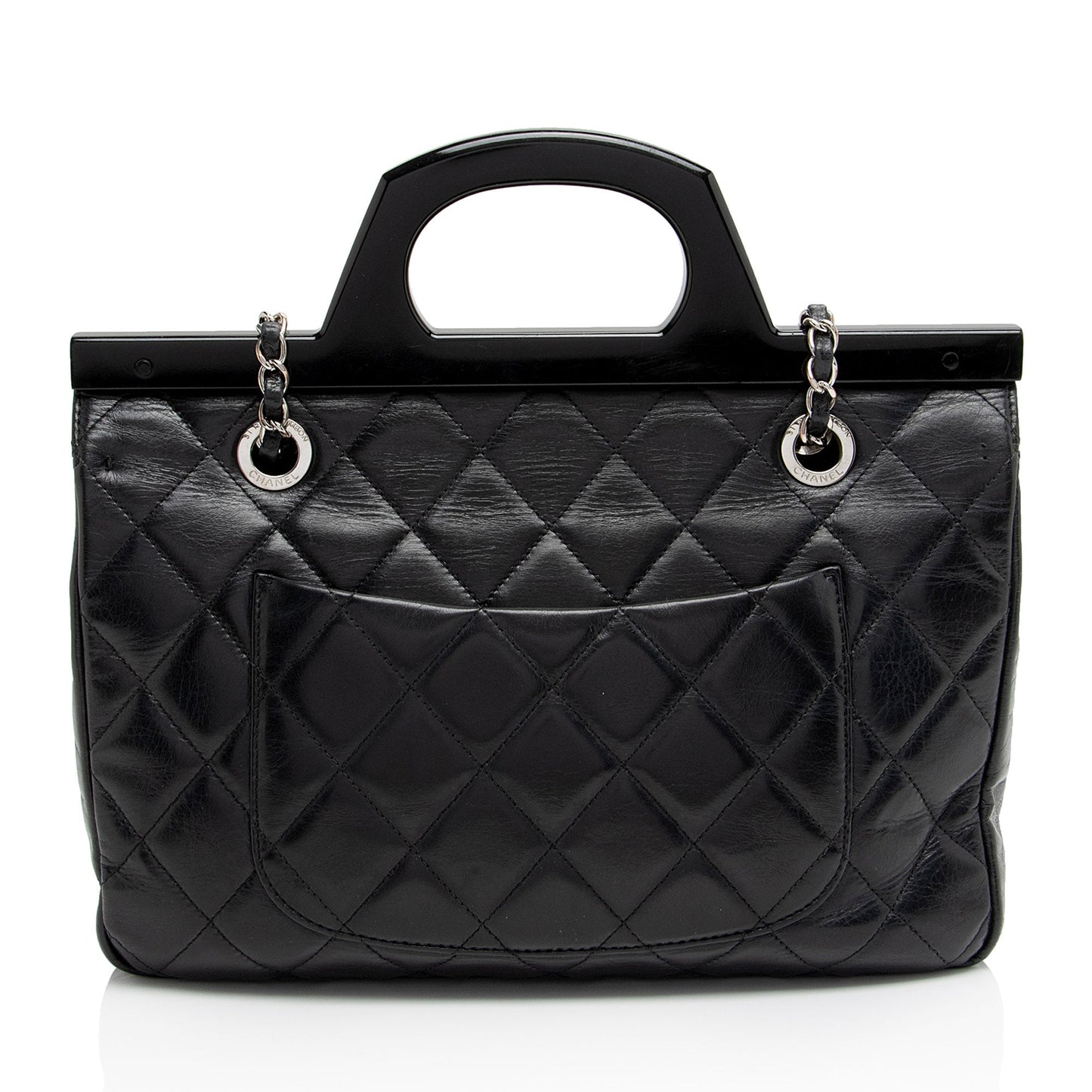 Chanel Glazed Calfskin CC Delivery Shopping SHF-AR0t7R Small Tote Bag