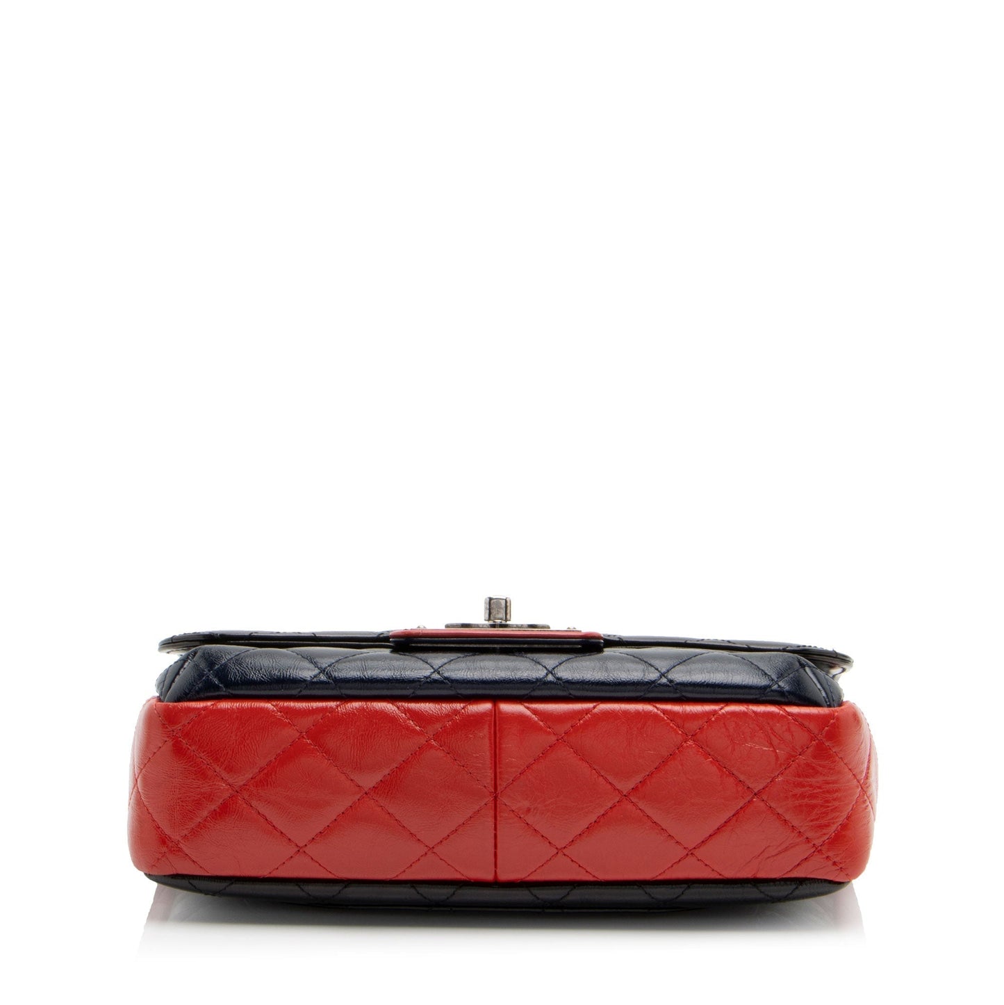 Chanel Glazed Calfskin CC Plate Medium Flap Bag (SHF-5bc3 )