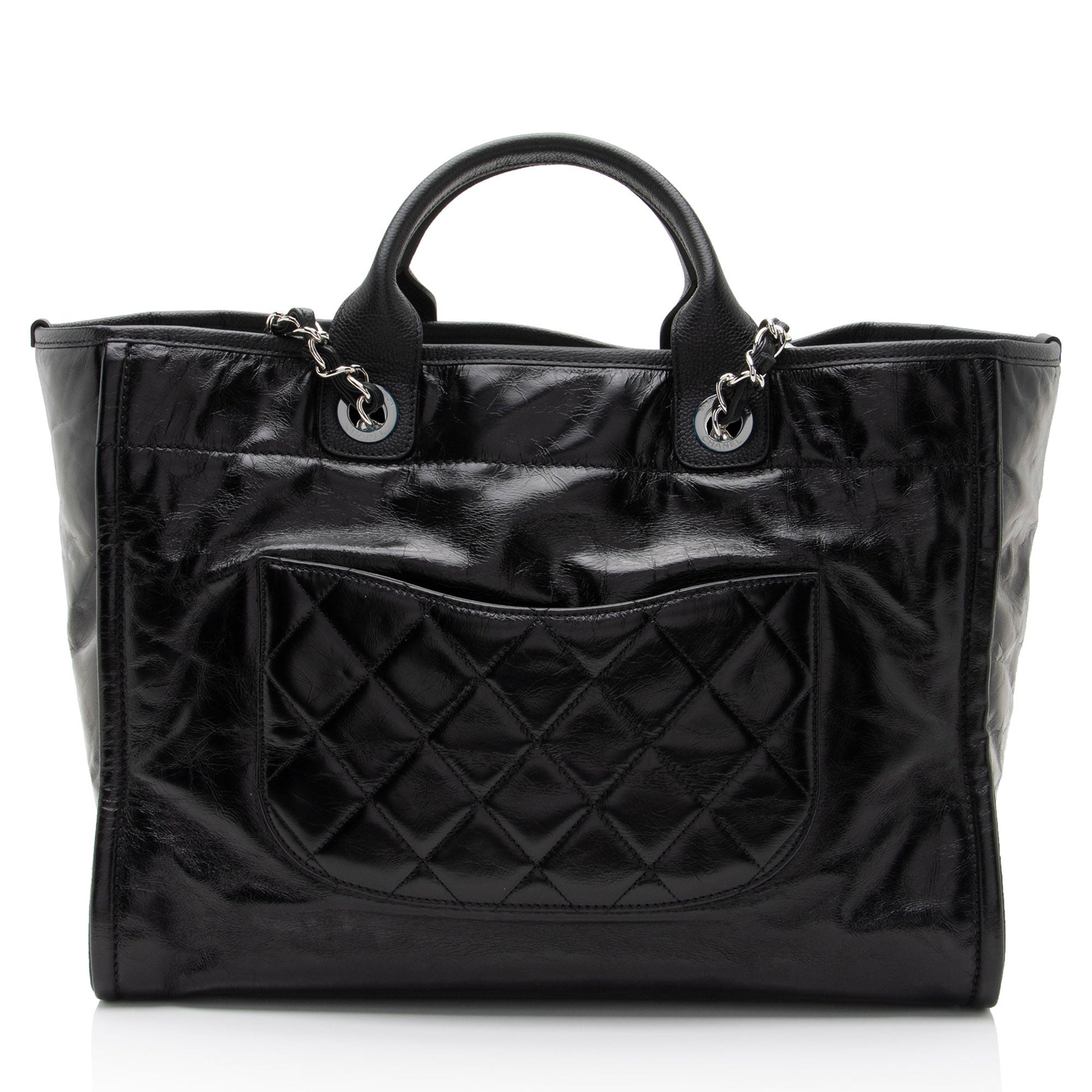 Chanel Glazed Calfskin Deauville SHF-7Lzvto Tote Bag