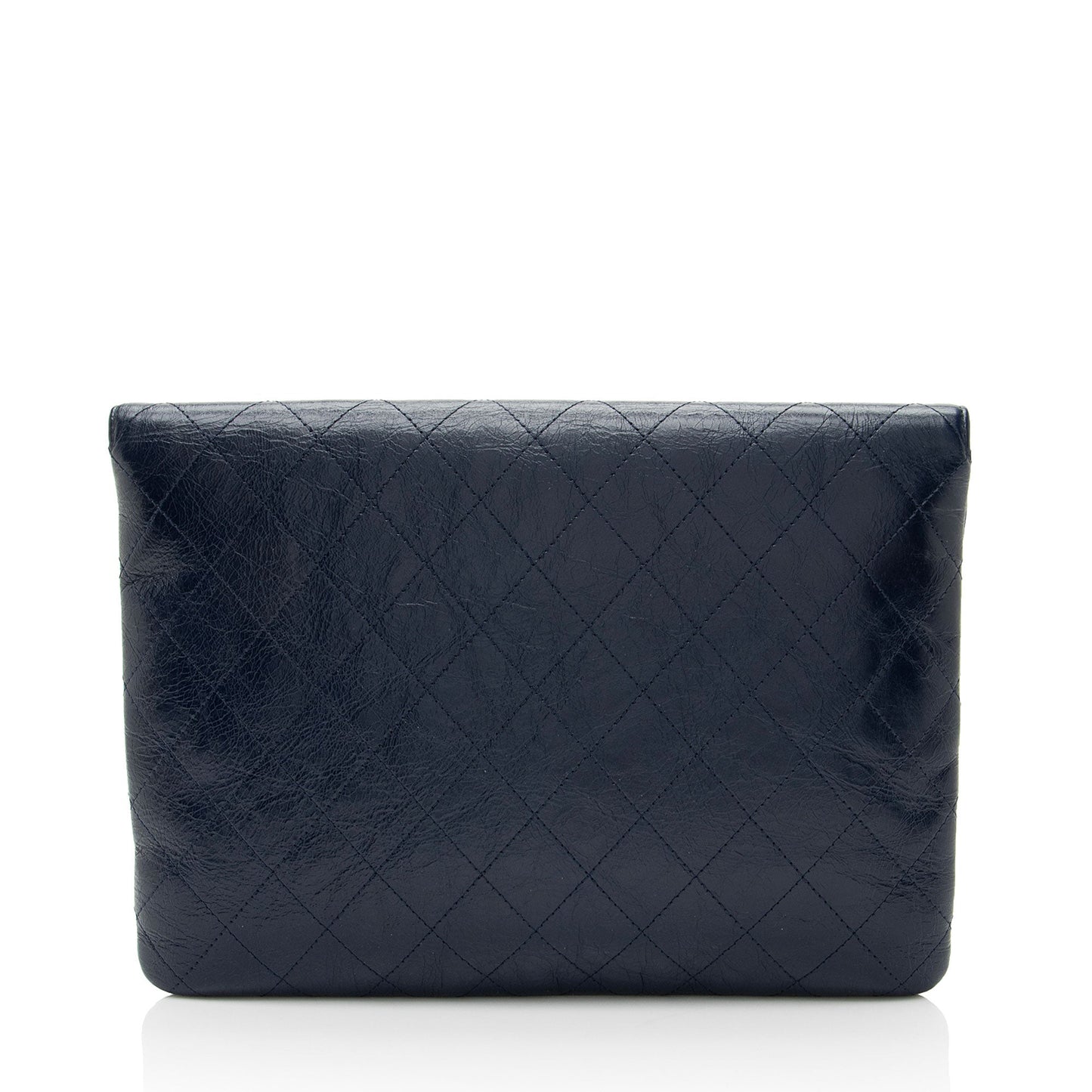 Chanel Glazed Calfskin Golden Class Turn Lock Clutch Bag