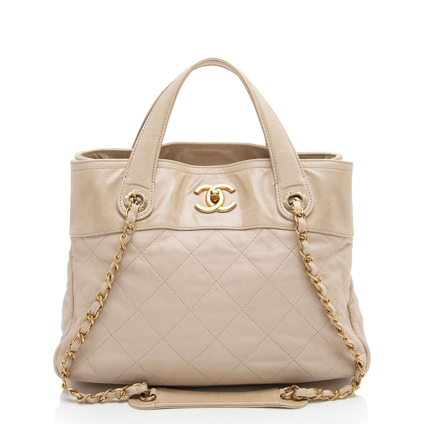 Chanel Glazed Calfskin Mix SHF-IzIEIo Small Tote Bag