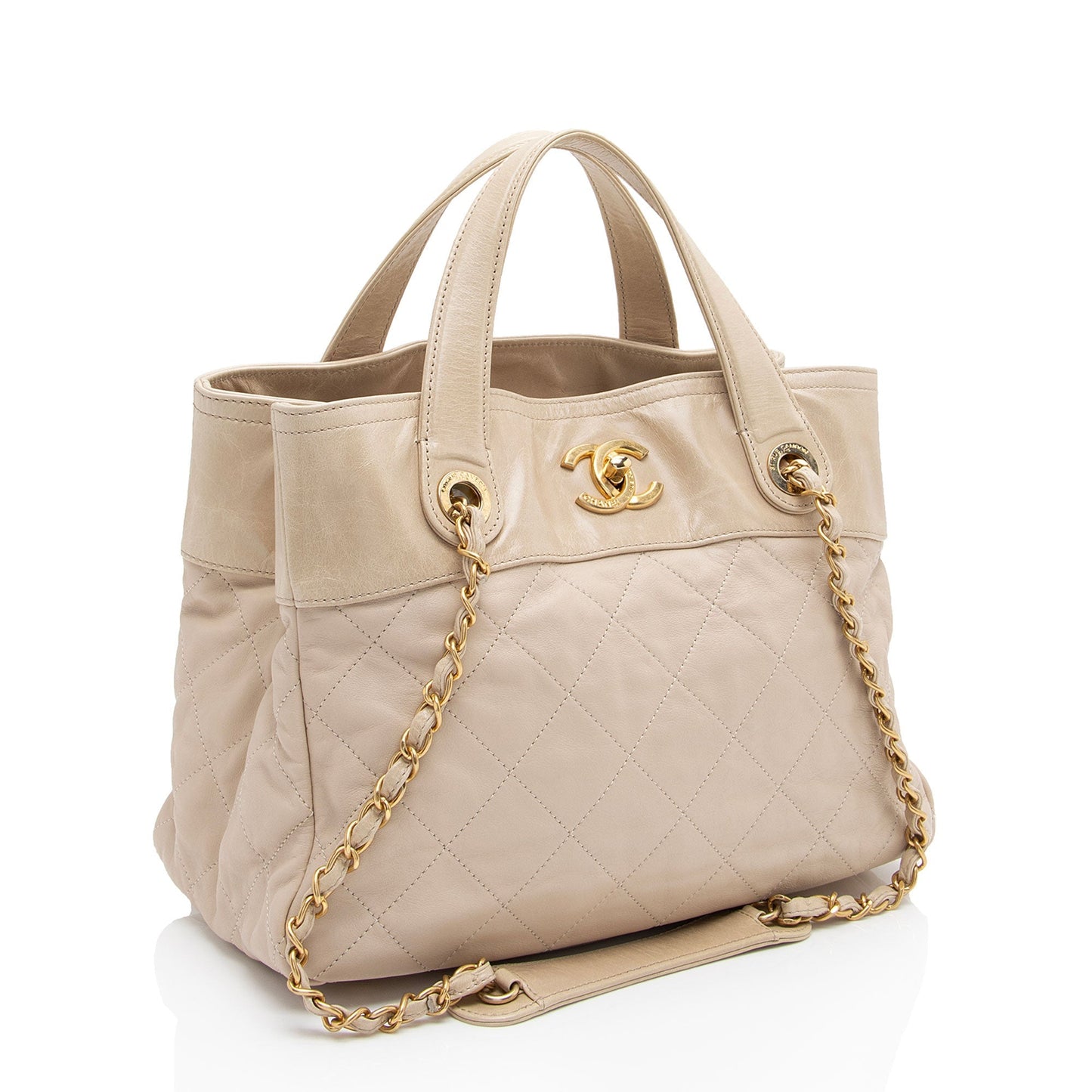 Chanel Glazed Calfskin Mix SHF-IzIEIo Small Tote Bag