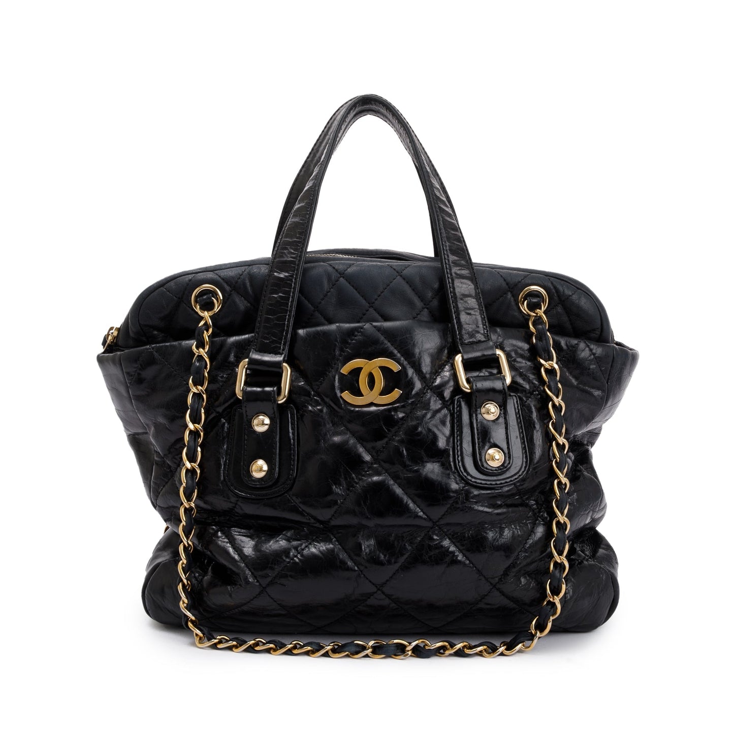 Chanel Glazed Portobello Leather Calfskin Travel Bag