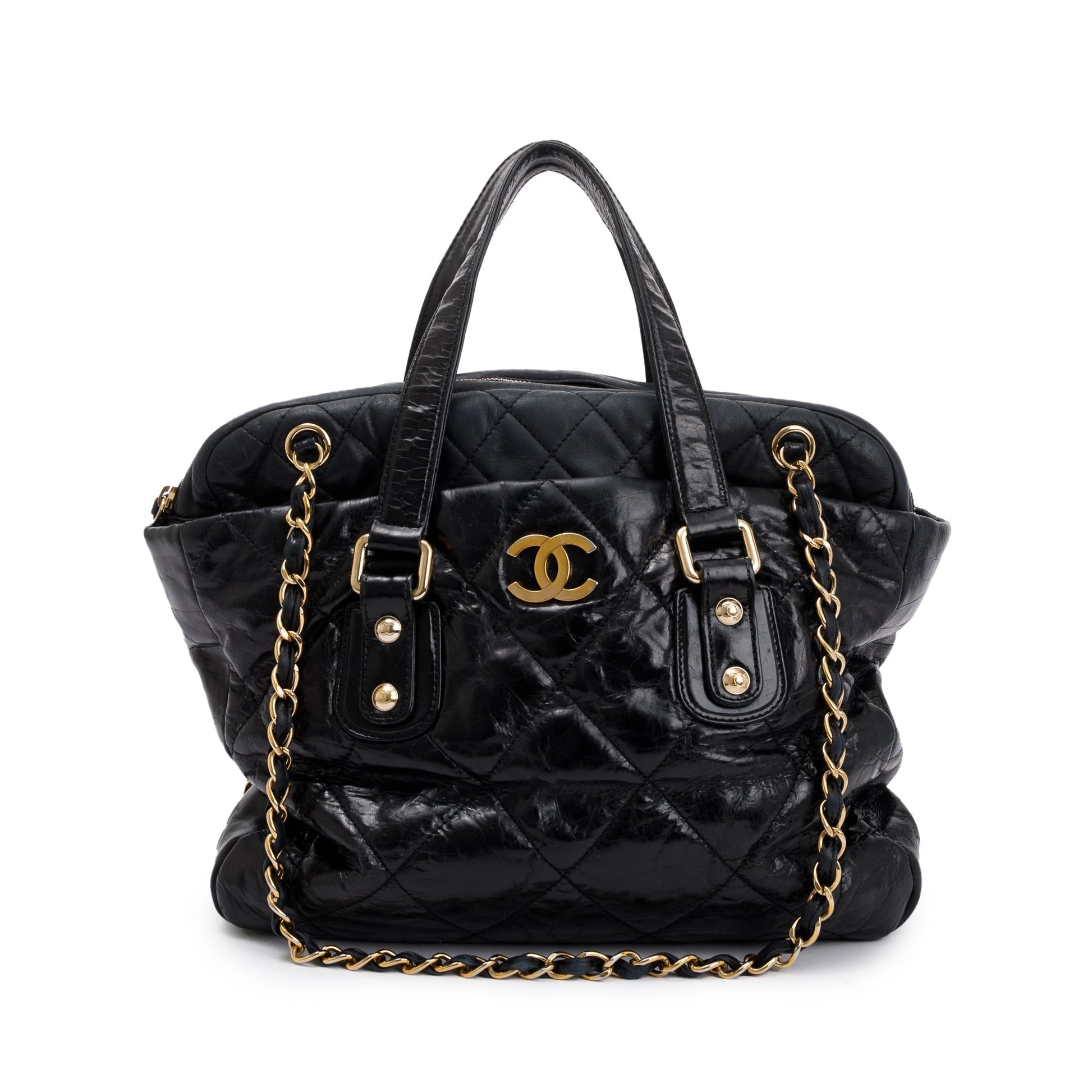 Chanel Glazed Portobello Leather Calfskin Travel Bag