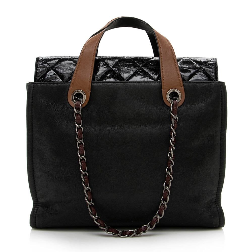 Chanel Glazed Calfskin Portobello SHF Tote Bag