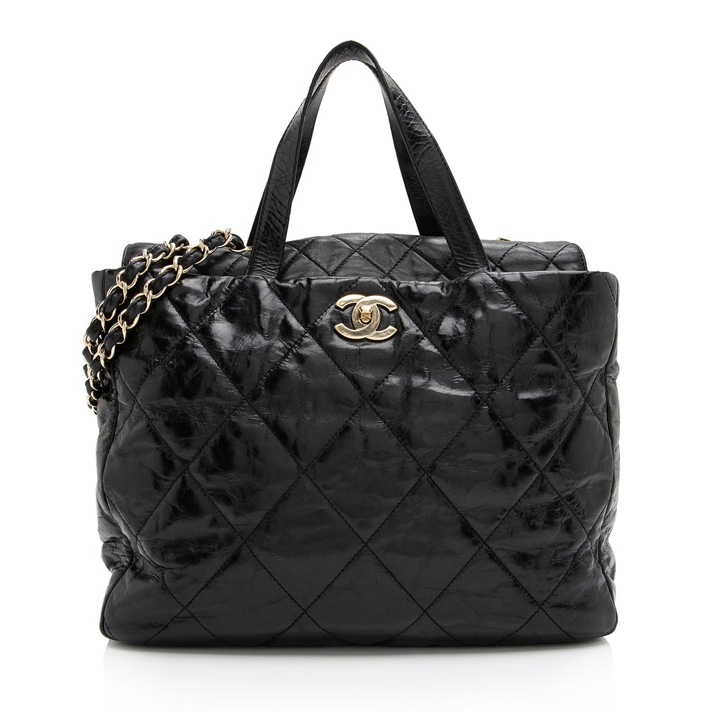 Chanel Glazed Calfskin Portobello SHF Tote Bag Tote Shf