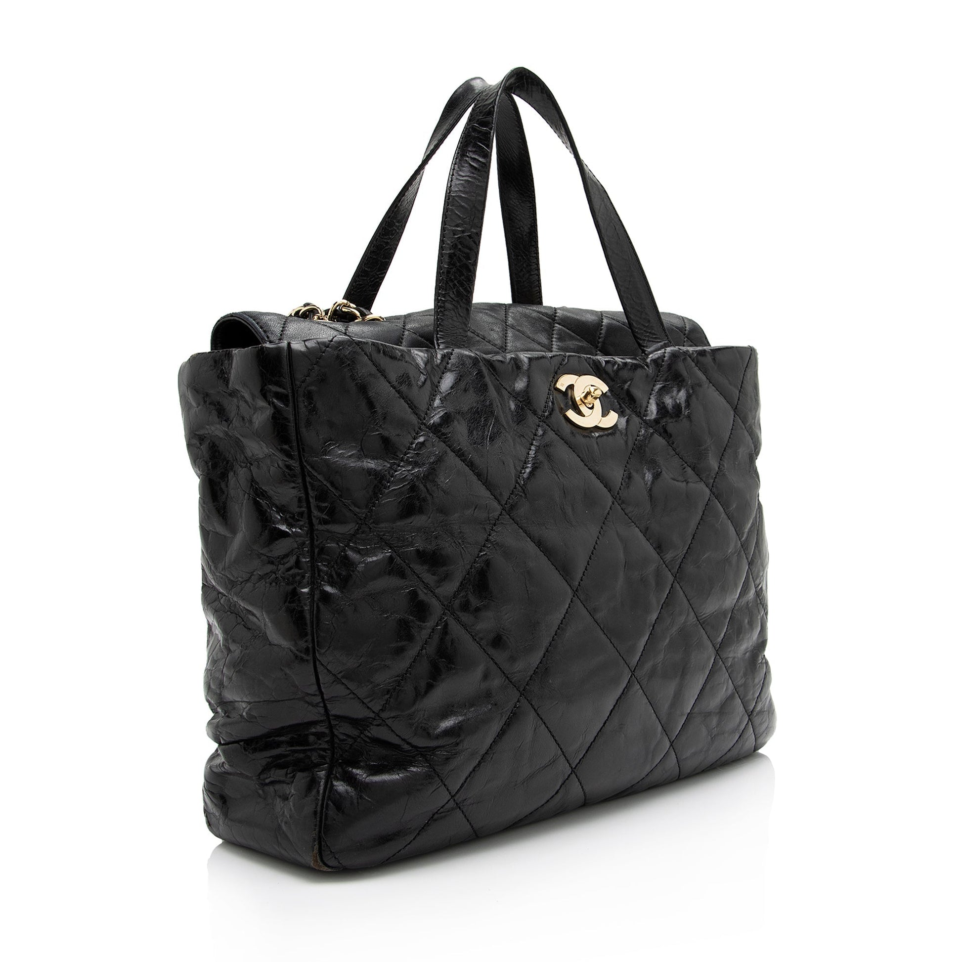 Chanel Glazed Calfskin Portobello SHF Tote Bag Tote Shf