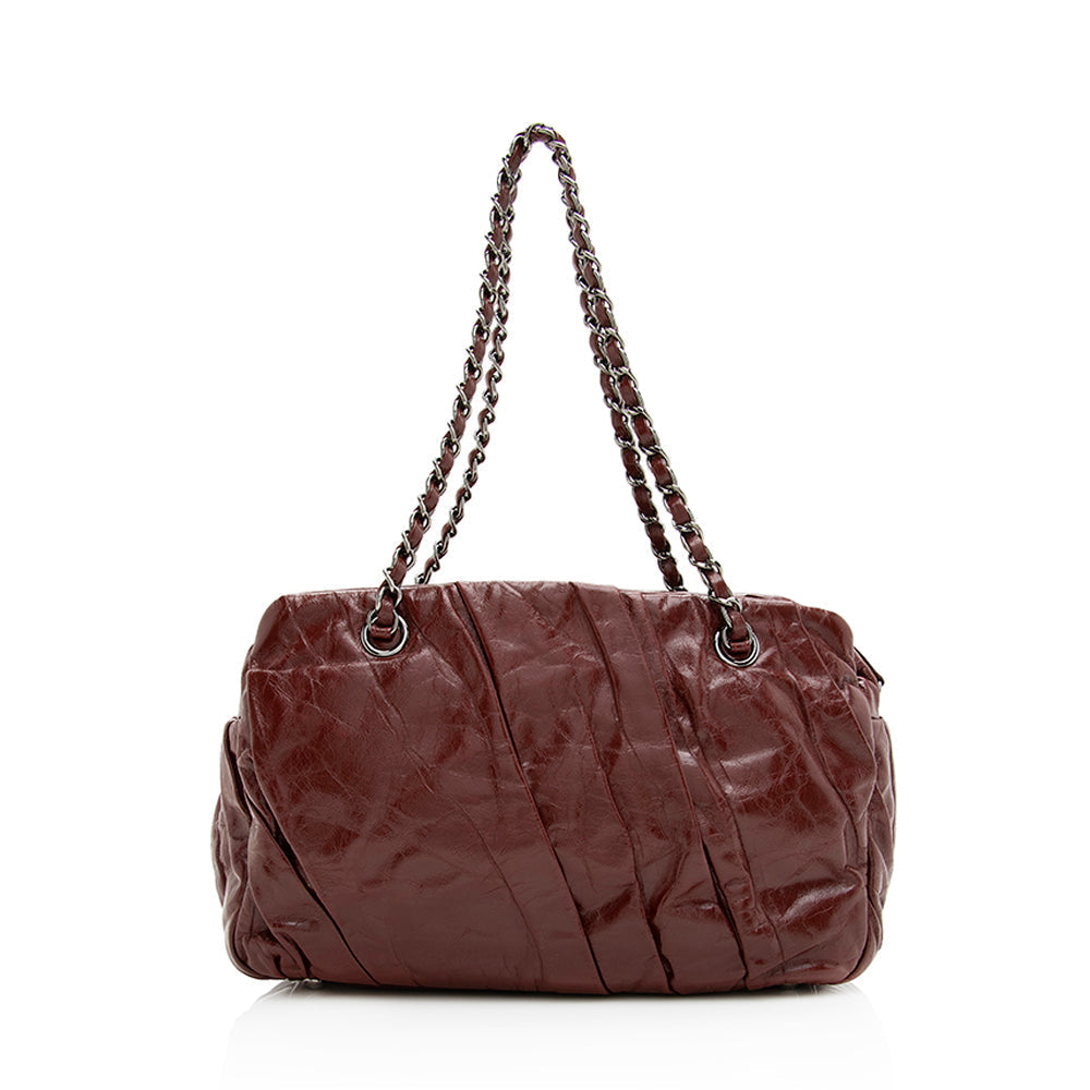 Chanel Glazed Calfskin Twisted SHF Shoulder Bag