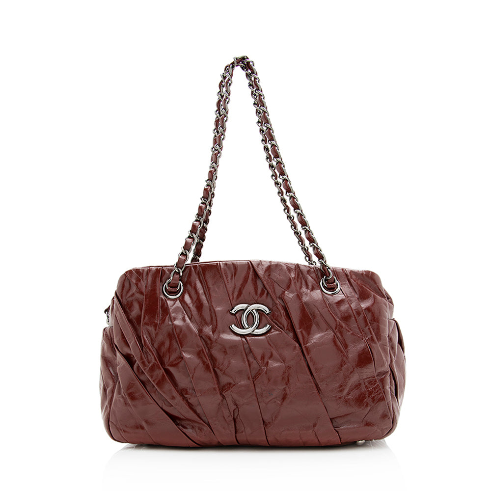 Chanel Glazed Calfskin Twisted SHF Shoulder Bag