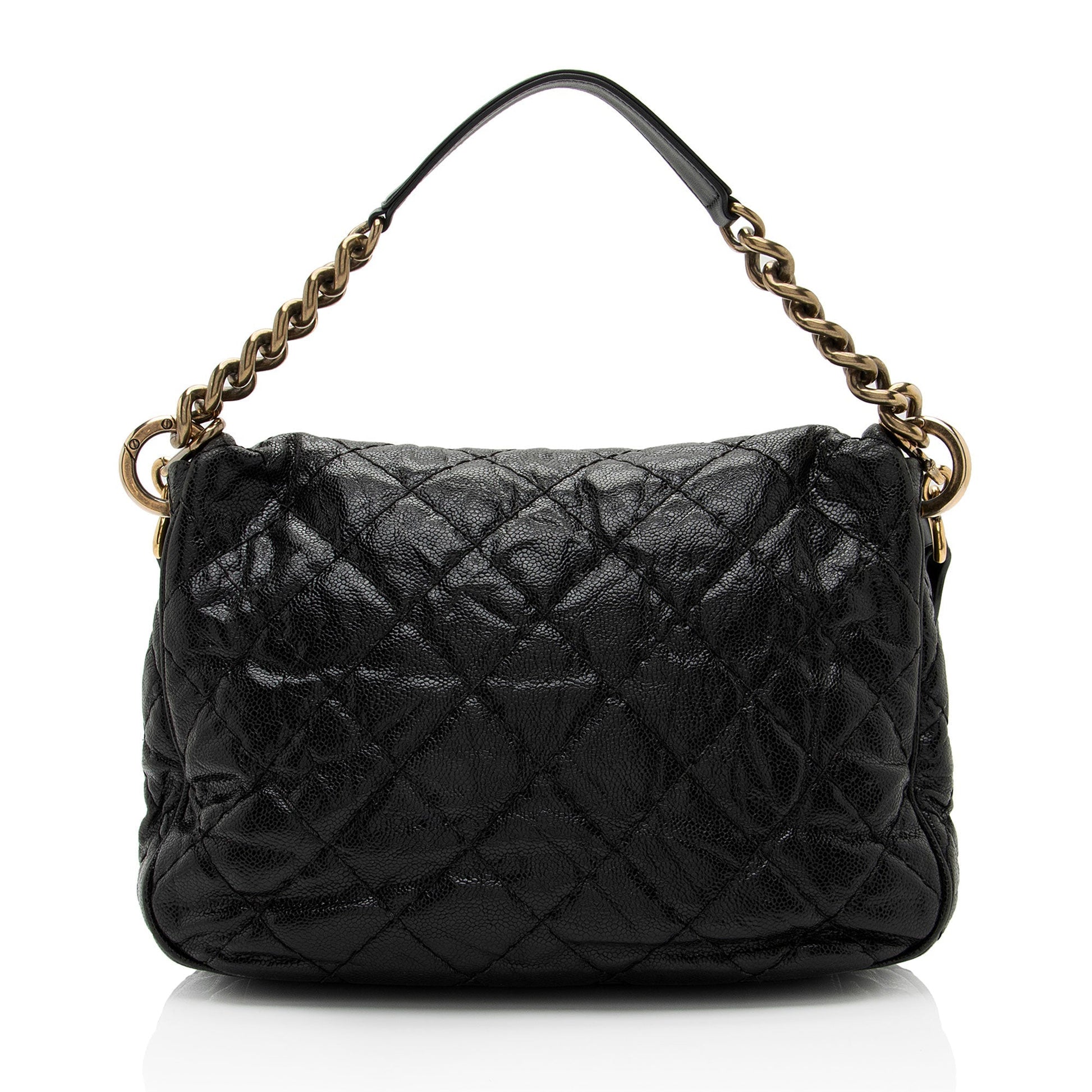 Chanel Glazed Caviar Coco Pleats Messenger SHF-KGhO50 Messenger Bag