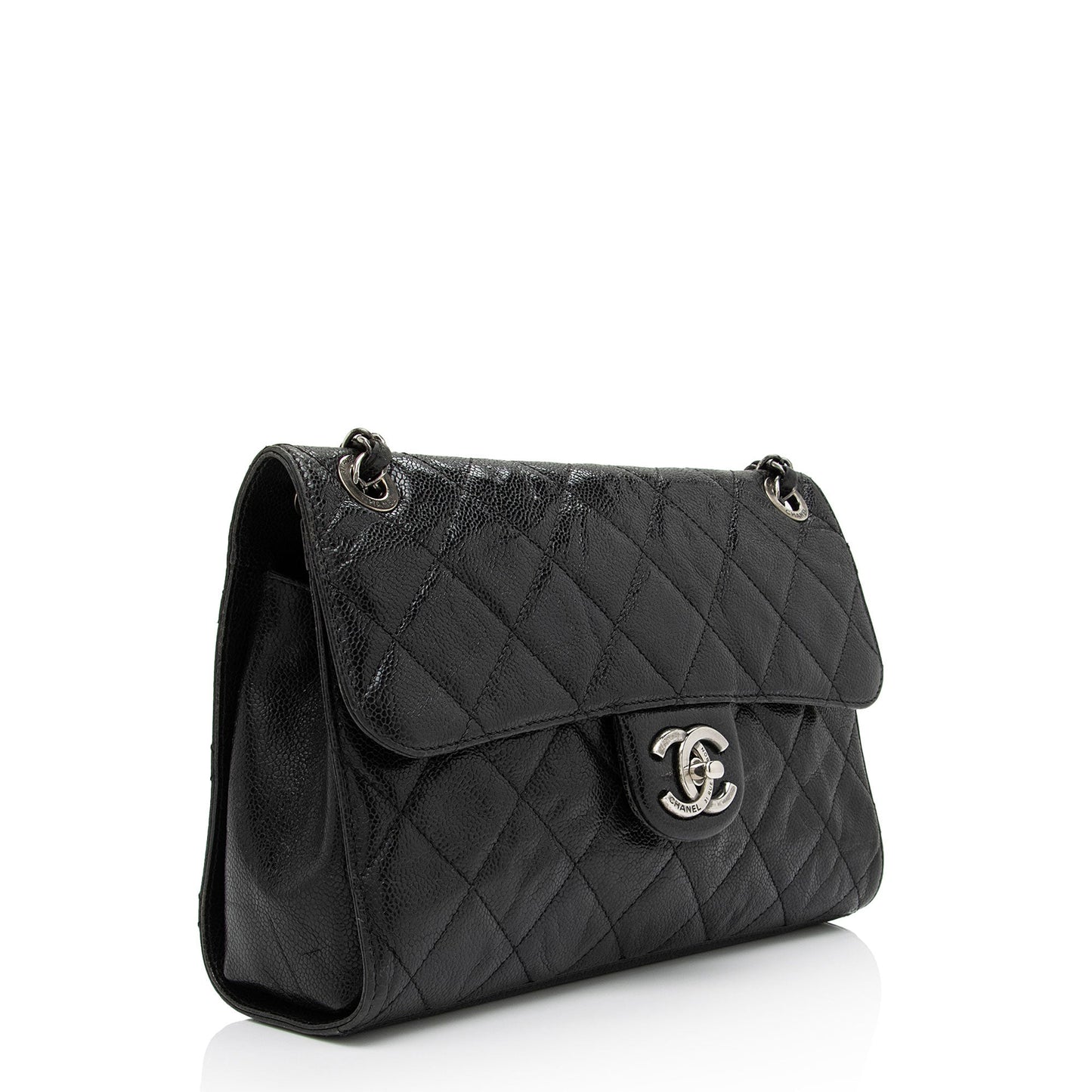 Chanel Glazed Caviar CC Crave Flap SHF-3RMxUM Leather Shoulder Bag