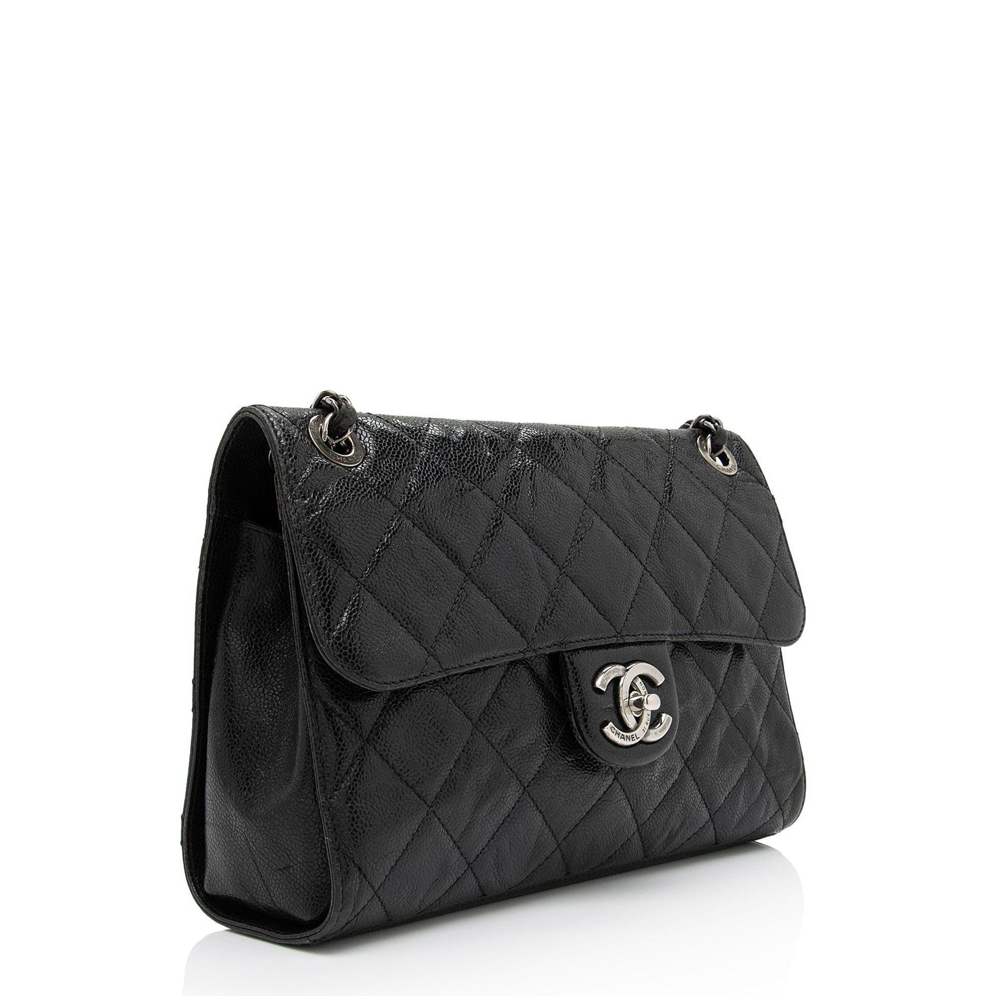 Chanel Glazed Caviar CC Crave Flap SHF-3RMxUM Leather Shoulder Bag