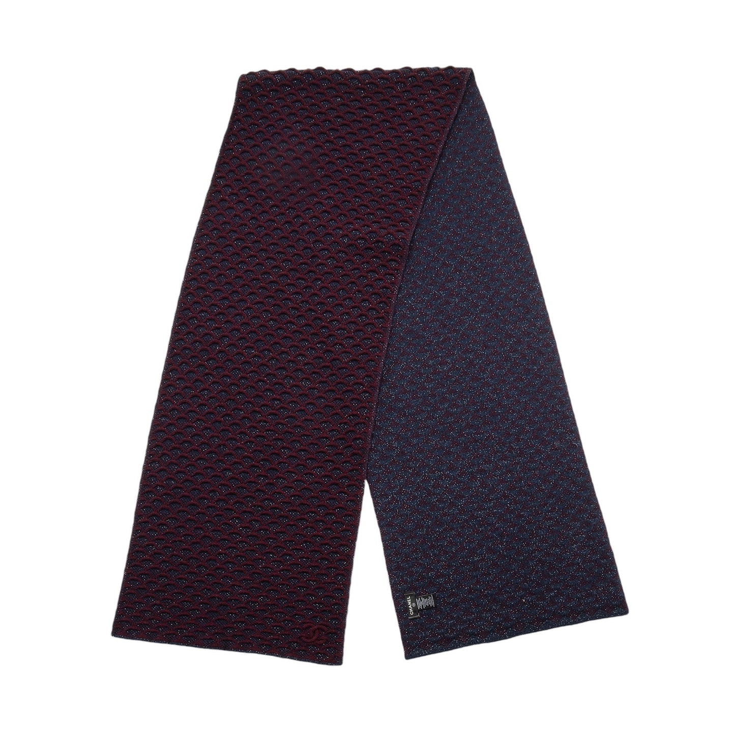 Chanel Cashmere Woven Glitter Scarf SHF-P0AWdl