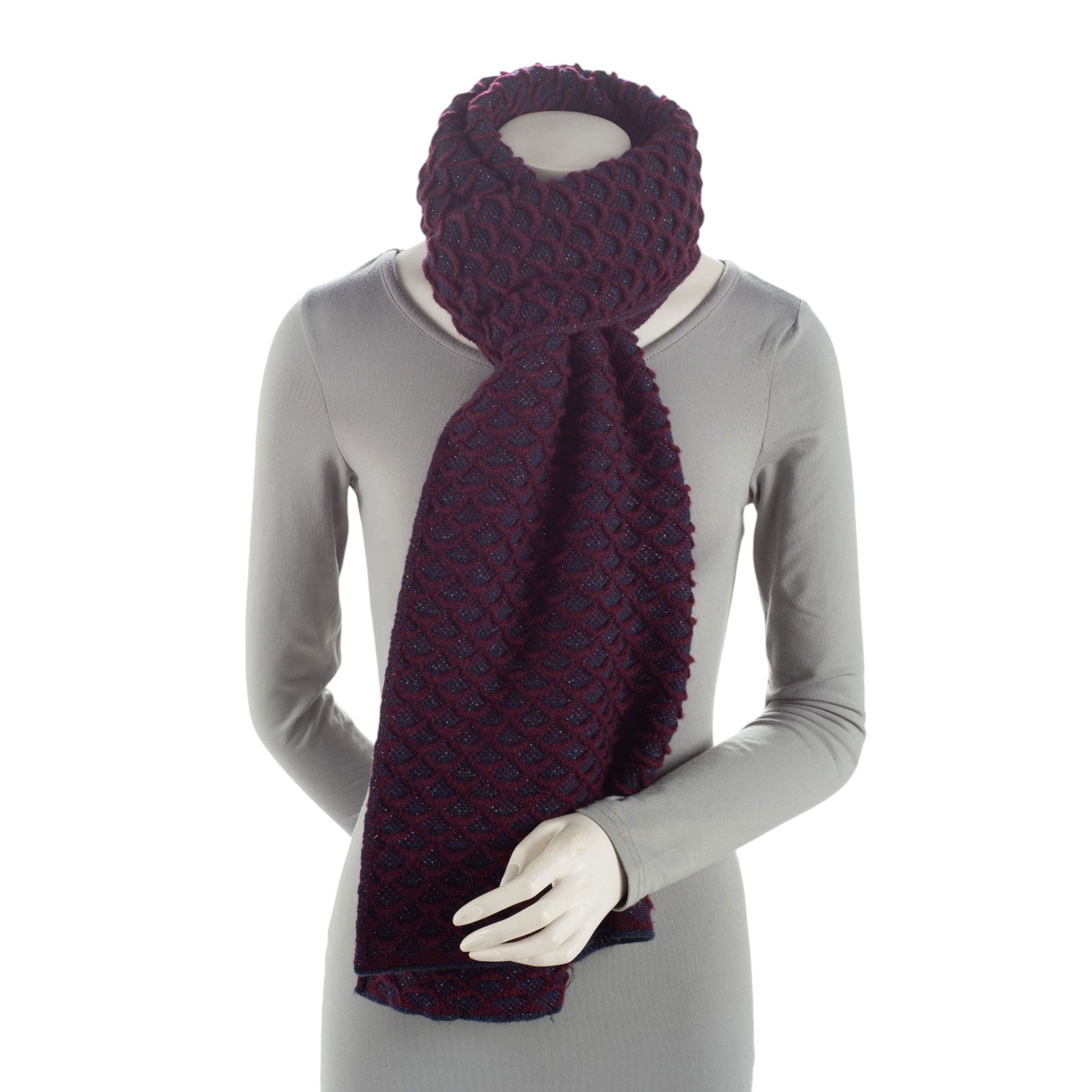 Chanel Cashmere Woven Glitter Scarf SHF-P0AWdl